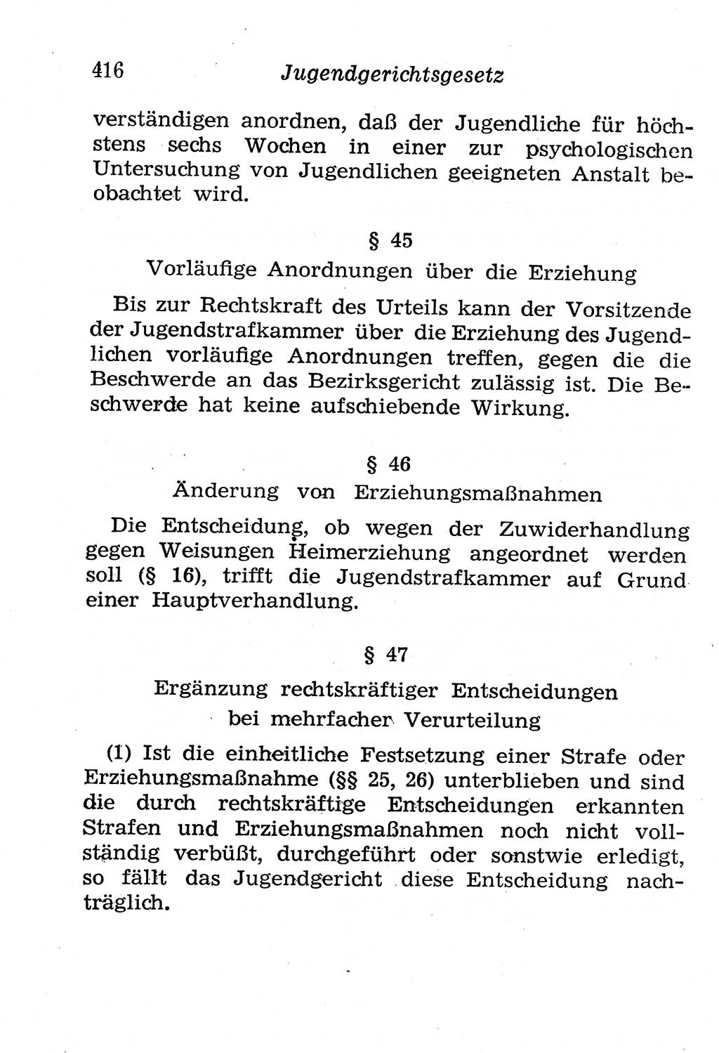 Strafgesetzbuch (StGB) und andere Strafgesetze [Deutsche Demokratische Republik (DDR)] 1958, Seite 416 (StGB Strafges. DDR 1958, S. 416)