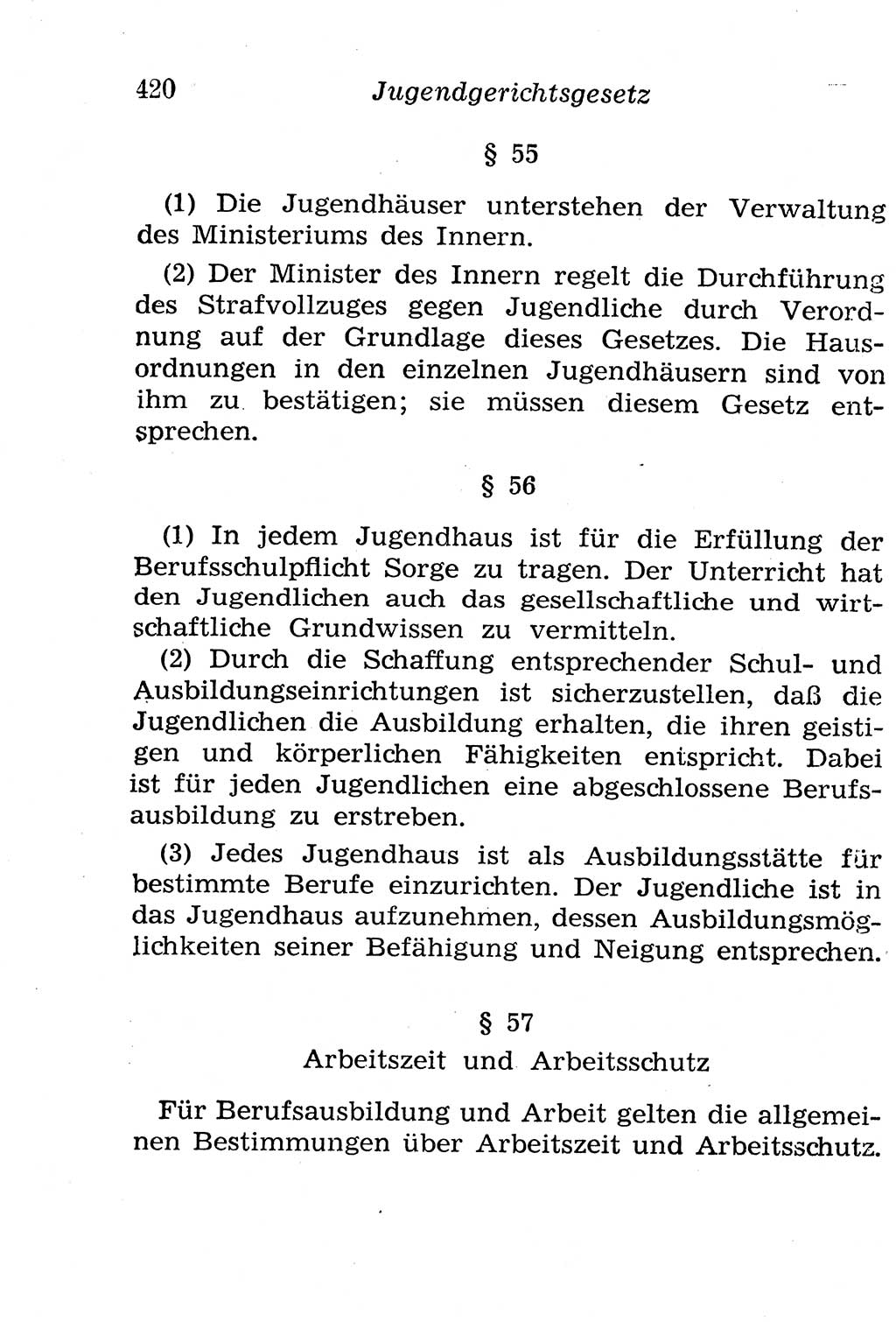 Strafgesetzbuch (StGB) und andere Strafgesetze [Deutsche Demokratische Republik (DDR)] 1958, Seite 420 (StGB Strafges. DDR 1958, S. 420)