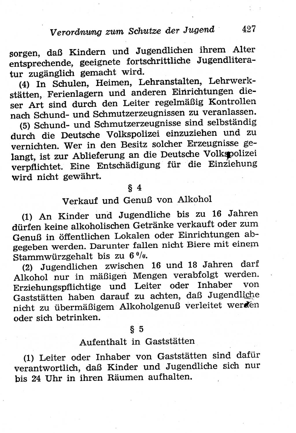 Strafgesetzbuch (StGB) und andere Strafgesetze [Deutsche Demokratische Republik (DDR)] 1958, Seite 427 (StGB Strafges. DDR 1958, S. 427)