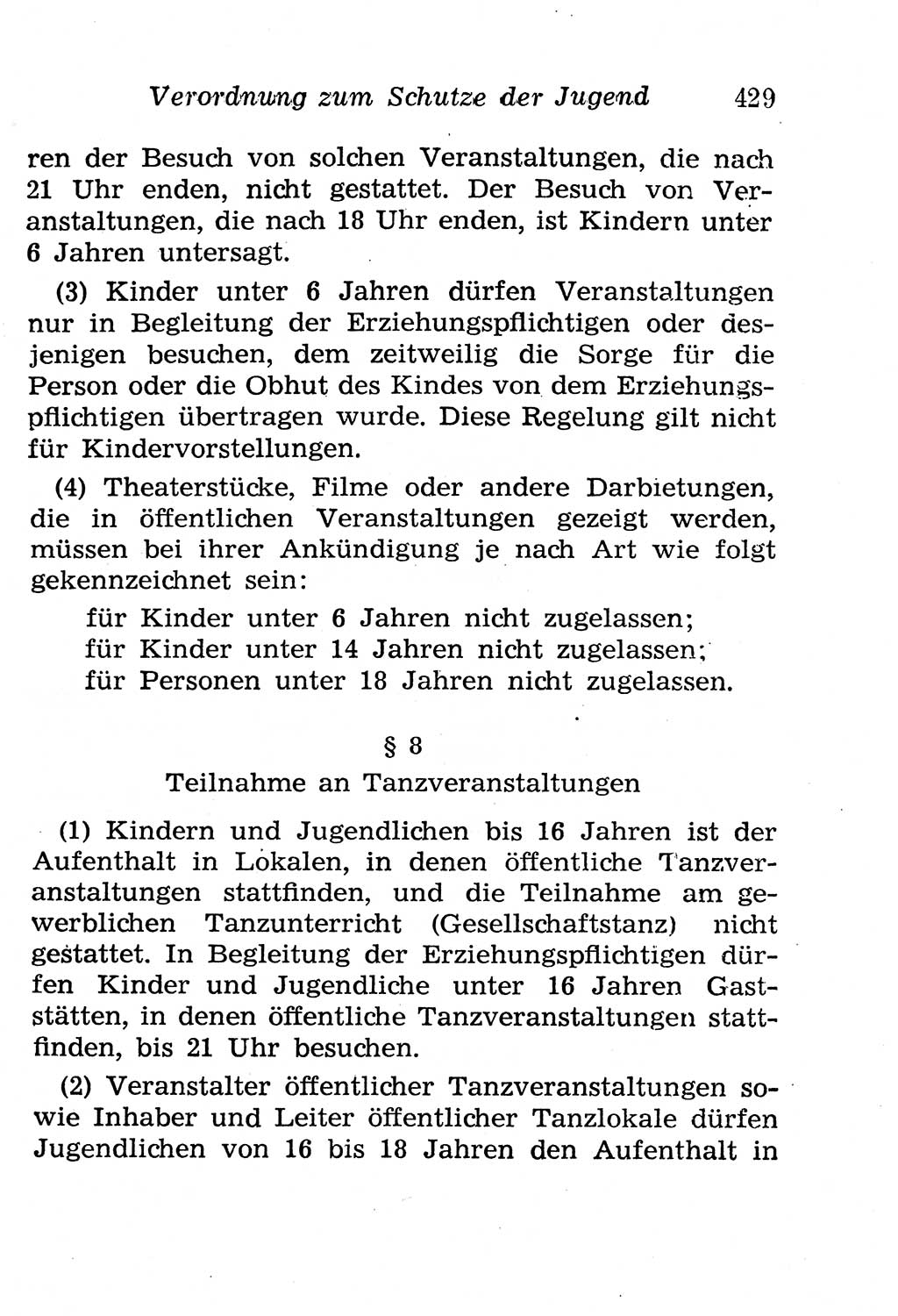 Strafgesetzbuch (StGB) und andere Strafgesetze [Deutsche Demokratische Republik (DDR)] 1958, Seite 429 (StGB Strafges. DDR 1958, S. 429)