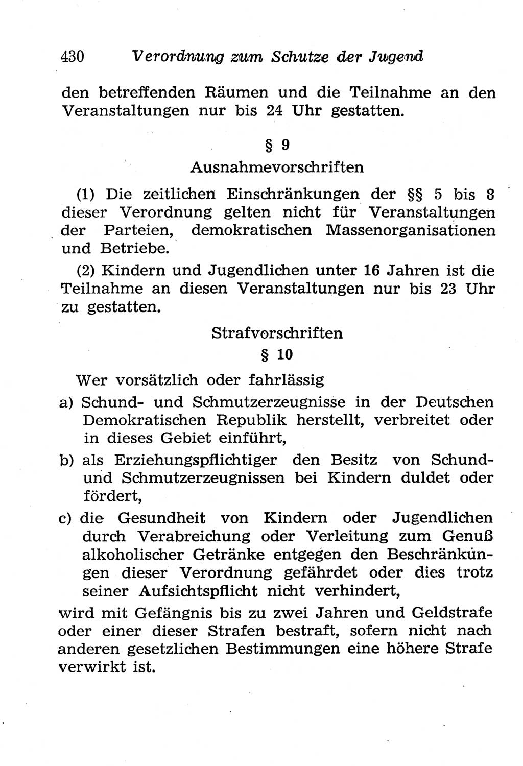 Strafgesetzbuch (StGB) und andere Strafgesetze [Deutsche Demokratische Republik (DDR)] 1958, Seite 430 (StGB Strafges. DDR 1958, S. 430)