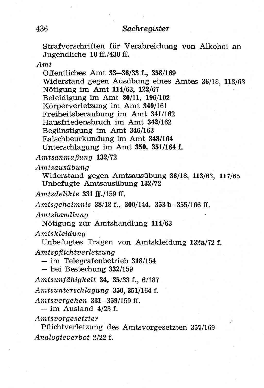 Strafgesetzbuch (StGB) und andere Strafgesetze [Deutsche Demokratische Republik (DDR)] 1958, Seite 436 (StGB Strafges. DDR 1958, S. 436)