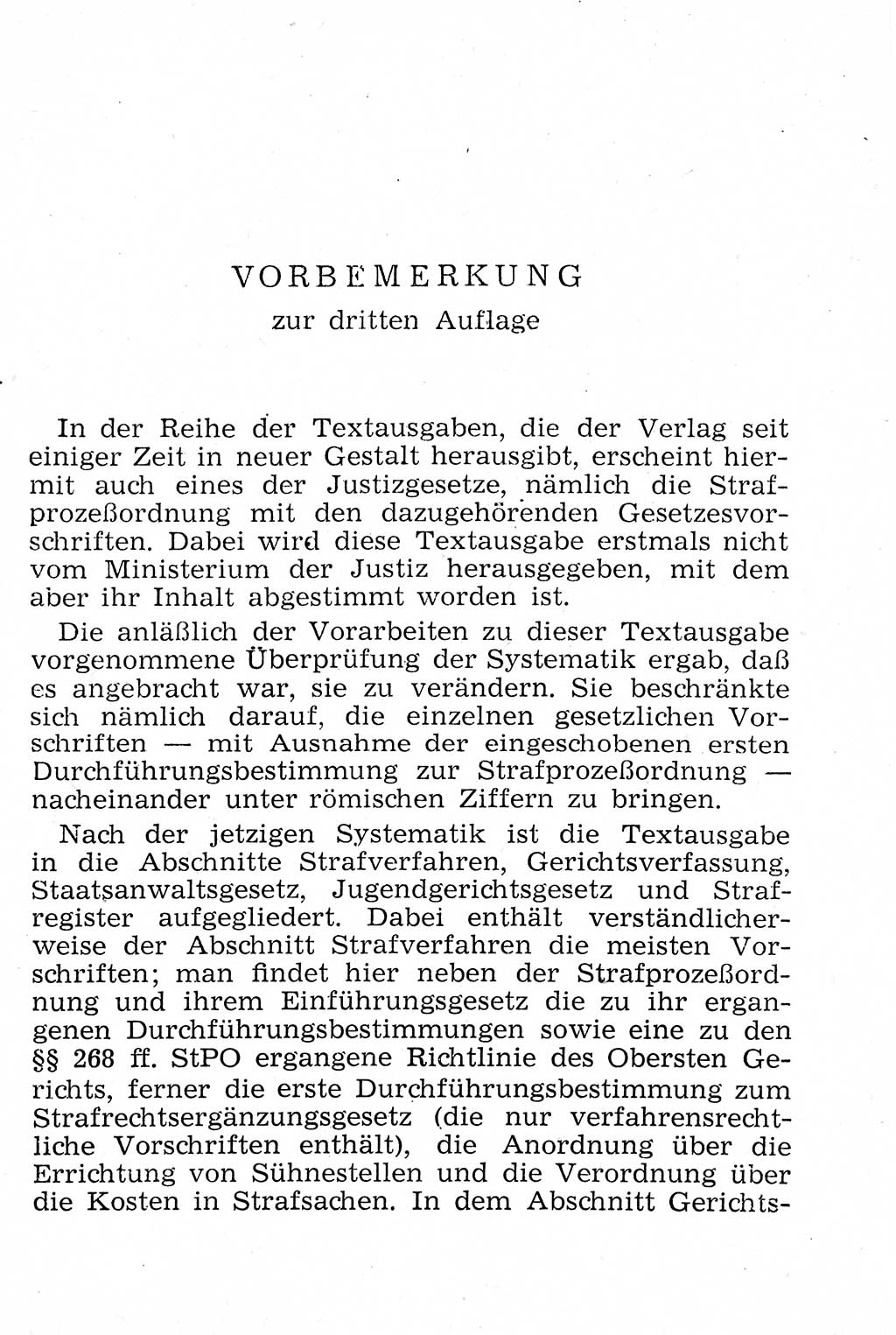 Strafprozeßordnung (StPO), Gerichtsverfassungsgesetz (GVG), Staatsanwaltsgesetz (StAG), Jugendgerichtsgesetz (JGG) und Strafregistergesetz (StRegG) [Deutsche Demokratische Republik (DDR)] 1958, Seite 5 (StPO GVG StAG JGG StRegG DDR 1958, S. 5)