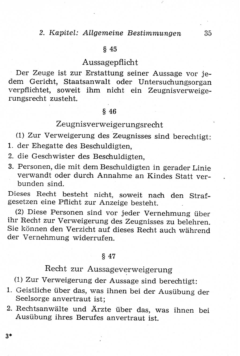 Strafprozeßordnung (StPO), Gerichtsverfassungsgesetz (GVG), Staatsanwaltsgesetz (StAG), Jugendgerichtsgesetz (JGG) und Strafregistergesetz (StRegG) [Deutsche Demokratische Republik (DDR)] 1958, Seite 35 (StPO GVG StAG JGG StRegG DDR 1958, S. 35)