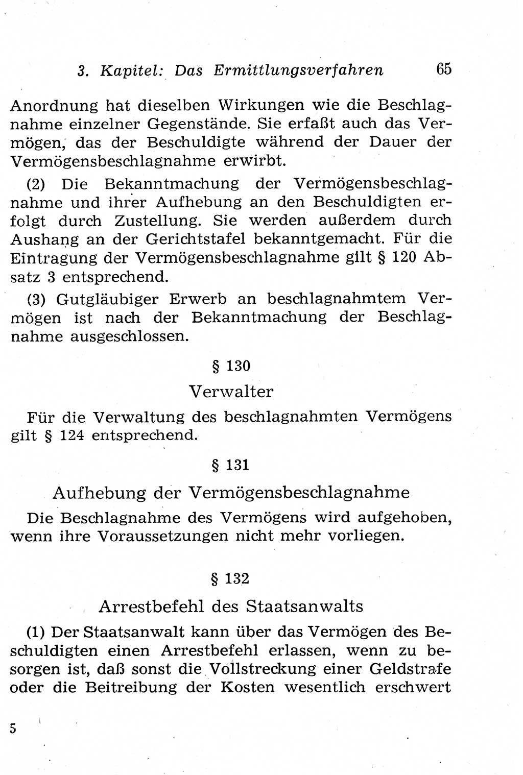Strafprozeßordnung (StPO), Gerichtsverfassungsgesetz (GVG), Staatsanwaltsgesetz (StAG), Jugendgerichtsgesetz (JGG) und Strafregistergesetz (StRegG) [Deutsche Demokratische Republik (DDR)] 1958, Seite 65 (StPO GVG StAG JGG StRegG DDR 1958, S. 65)