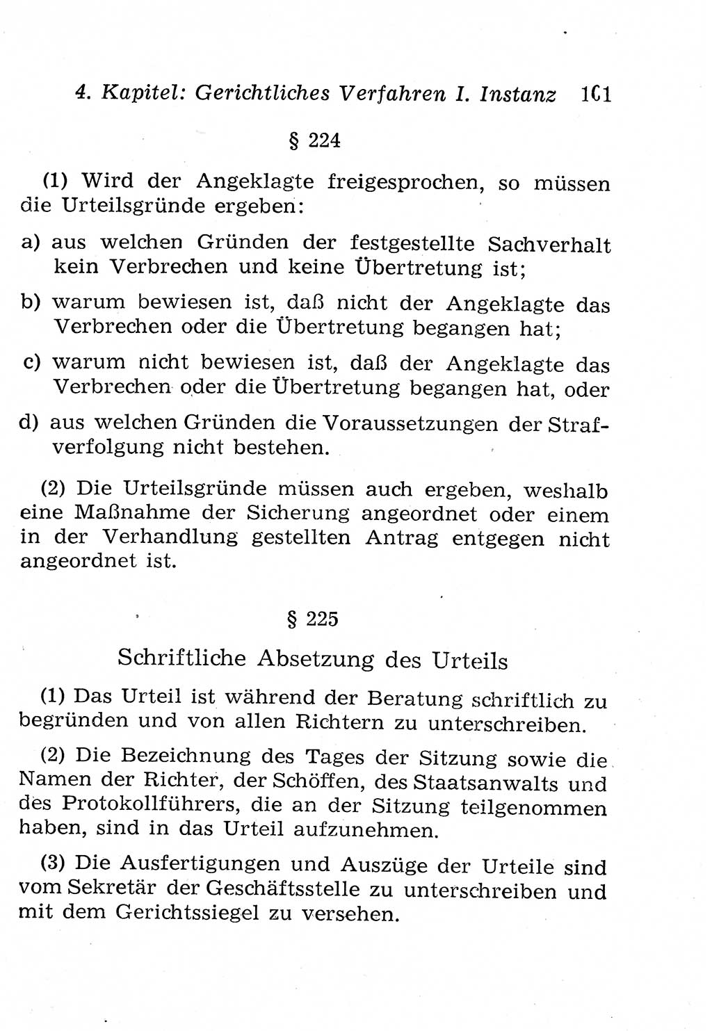 Strafprozeßordnung (StPO), Gerichtsverfassungsgesetz (GVG), Staatsanwaltsgesetz (StAG), Jugendgerichtsgesetz (JGG) und Strafregistergesetz (StRegG) [Deutsche Demokratische Republik (DDR)] 1958, Seite 101 (StPO GVG StAG JGG StRegG DDR 1958, S. 101)