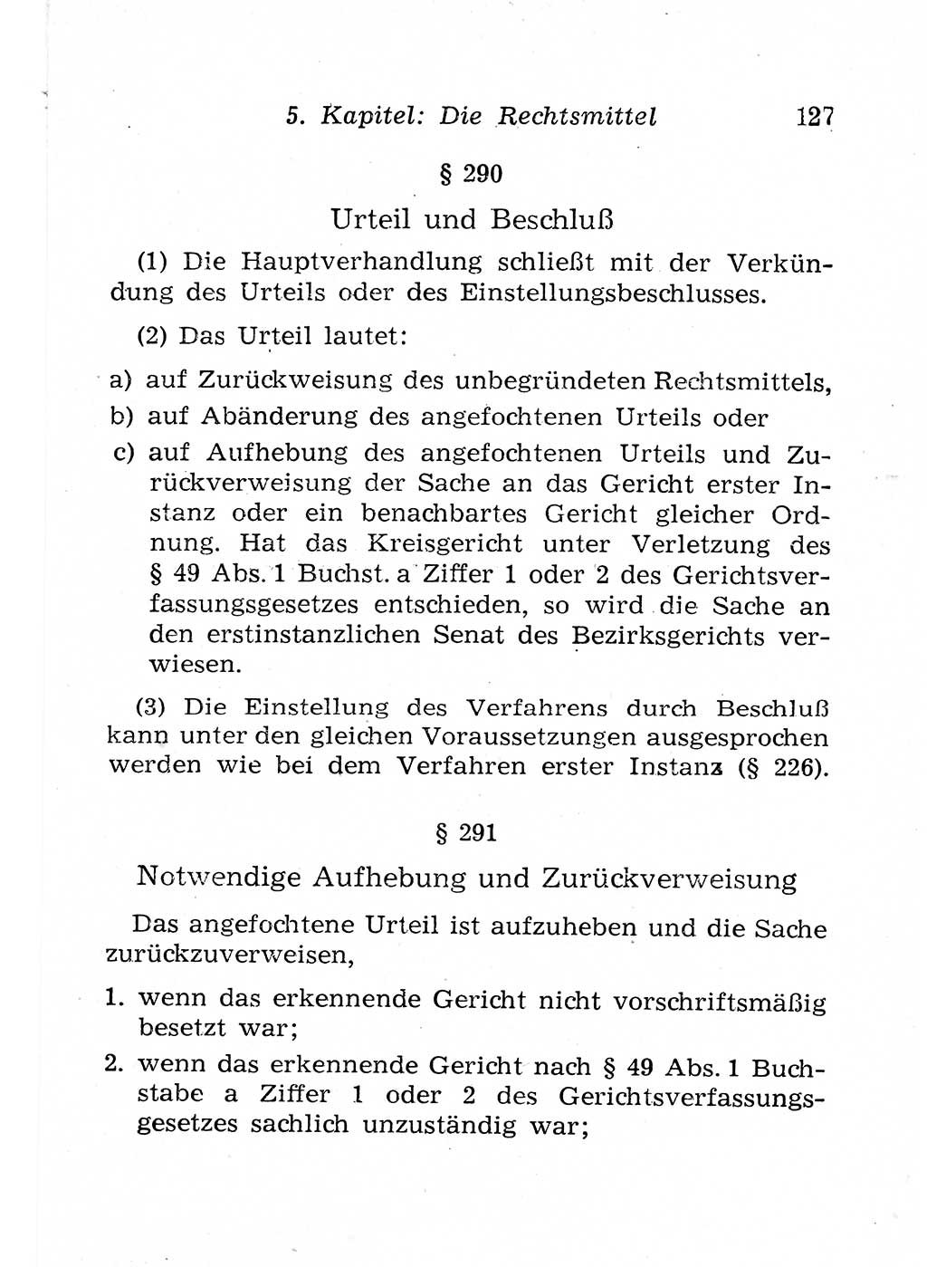 Strafprozeßordnung (StPO), Gerichtsverfassungsgesetz (GVG), Staatsanwaltsgesetz (StAG), Jugendgerichtsgesetz (JGG) und Strafregistergesetz (StRegG) [Deutsche Demokratische Republik (DDR)] 1958, Seite 127 (StPO GVG StAG JGG StRegG DDR 1958, S. 127)