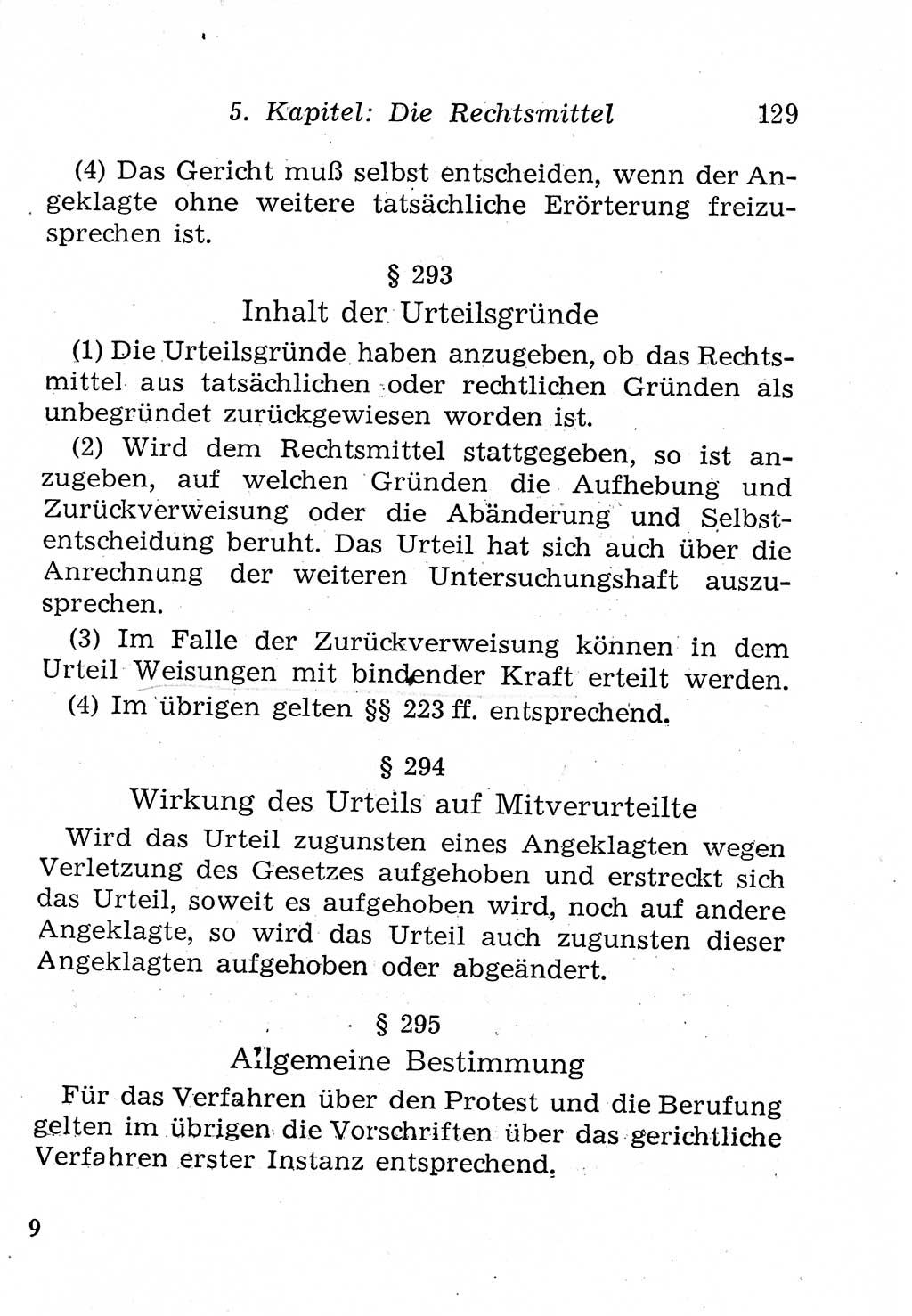 Strafprozeßordnung (StPO), Gerichtsverfassungsgesetz (GVG), Staatsanwaltsgesetz (StAG), Jugendgerichtsgesetz (JGG) und Strafregistergesetz (StRegG) [Deutsche Demokratische Republik (DDR)] 1958, Seite 129 (StPO GVG StAG JGG StRegG DDR 1958, S. 129)