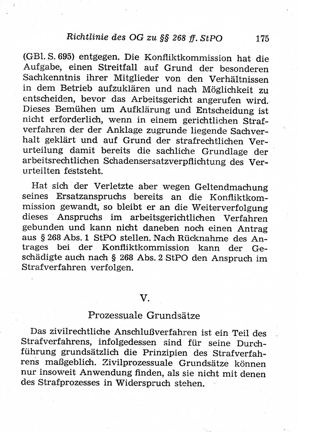 Strafprozeßordnung (StPO), Gerichtsverfassungsgesetz (GVG), Staatsanwaltsgesetz (StAG), Jugendgerichtsgesetz (JGG) und Strafregistergesetz (StRegG) [Deutsche Demokratische Republik (DDR)] 1958, Seite 175 (StPO GVG StAG JGG StRegG DDR 1958, S. 175)