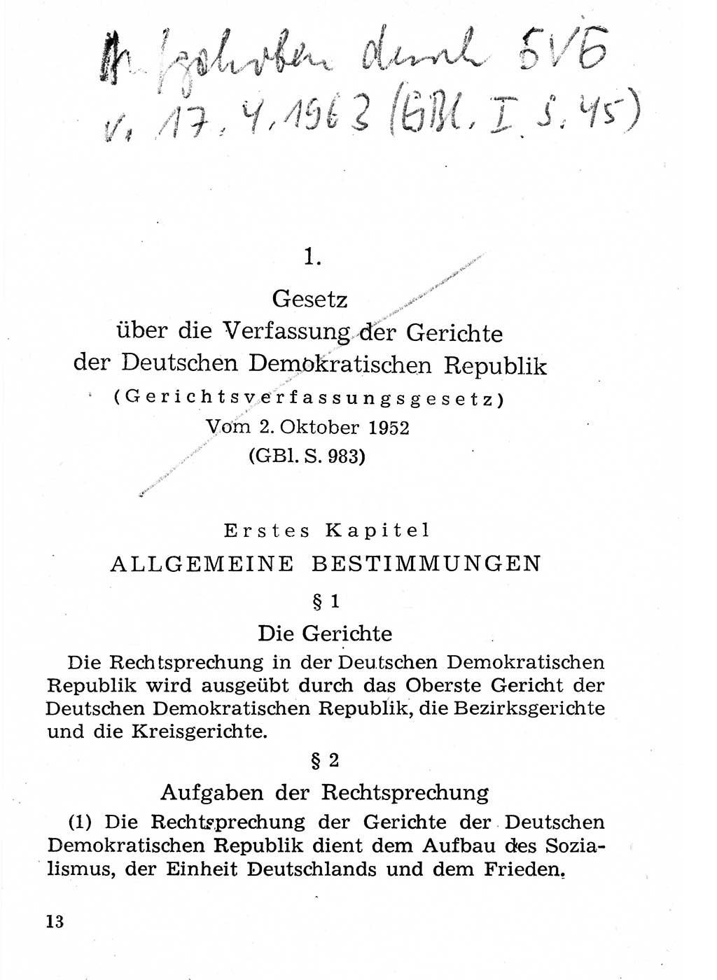 Strafprozeßordnung (StPO), Gerichtsverfassungsgesetz (GVG), Staatsanwaltsgesetz (StAG), Jugendgerichtsgesetz (JGG) und Strafregistergesetz (StRegG) [Deutsche Demokratische Republik (DDR)] 1958, Seite 193 (StPO GVG StAG JGG StRegG DDR 1958, S. 193)