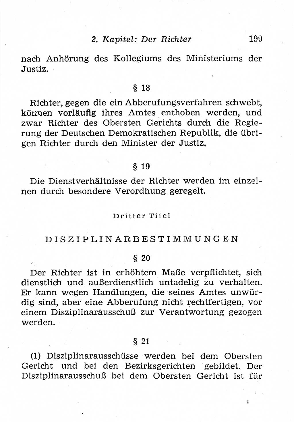 Strafprozeßordnung (StPO), Gerichtsverfassungsgesetz (GVG), Staatsanwaltsgesetz (StAG), Jugendgerichtsgesetz (JGG) und Strafregistergesetz (StRegG) [Deutsche Demokratische Republik (DDR)] 1958, Seite 199 (StPO GVG StAG JGG StRegG DDR 1958, S. 199)