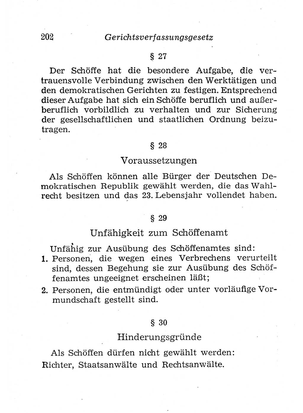 Strafprozeßordnung (StPO), Gerichtsverfassungsgesetz (GVG), Staatsanwaltsgesetz (StAG), Jugendgerichtsgesetz (JGG) und Strafregistergesetz (StRegG) [Deutsche Demokratische Republik (DDR)] 1958, Seite 202 (StPO GVG StAG JGG StRegG DDR 1958, S. 202)