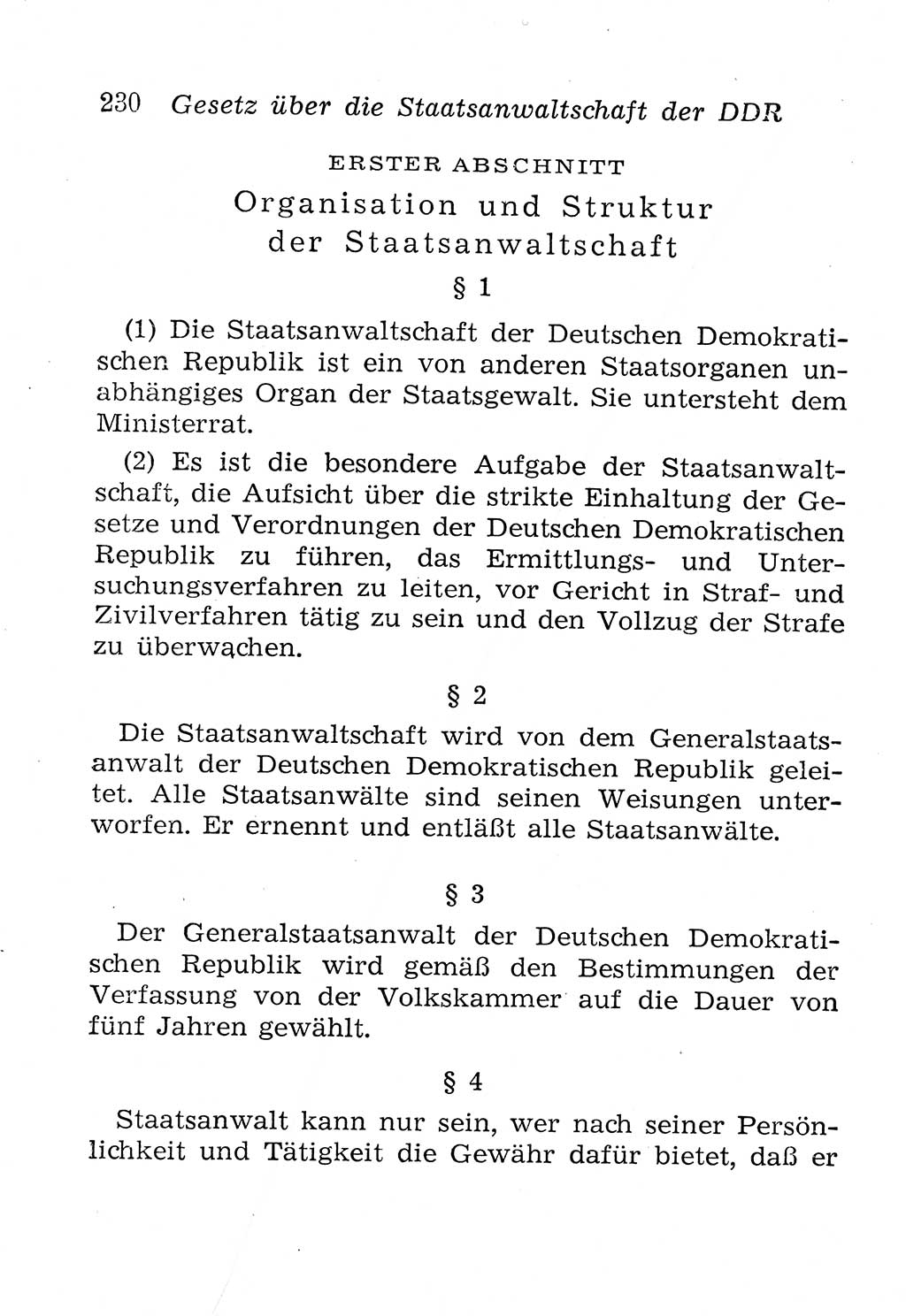 Strafprozeßordnung (StPO), Gerichtsverfassungsgesetz (GVG), Staatsanwaltsgesetz (StAG), Jugendgerichtsgesetz (JGG) und Strafregistergesetz (StRegG) [Deutsche Demokratische Republik (DDR)] 1958, Seite 230 (StPO GVG StAG JGG StRegG DDR 1958, S. 230)