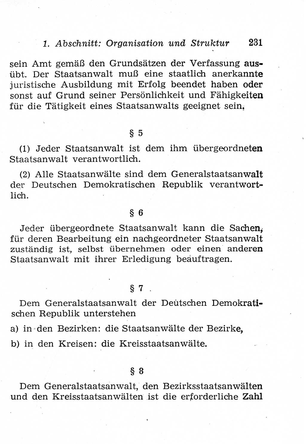 Strafprozeßordnung (StPO), Gerichtsverfassungsgesetz (GVG), Staatsanwaltsgesetz (StAG), Jugendgerichtsgesetz (JGG) und Strafregistergesetz (StRegG) [Deutsche Demokratische Republik (DDR)] 1958, Seite 231 (StPO GVG StAG JGG StRegG DDR 1958, S. 231)