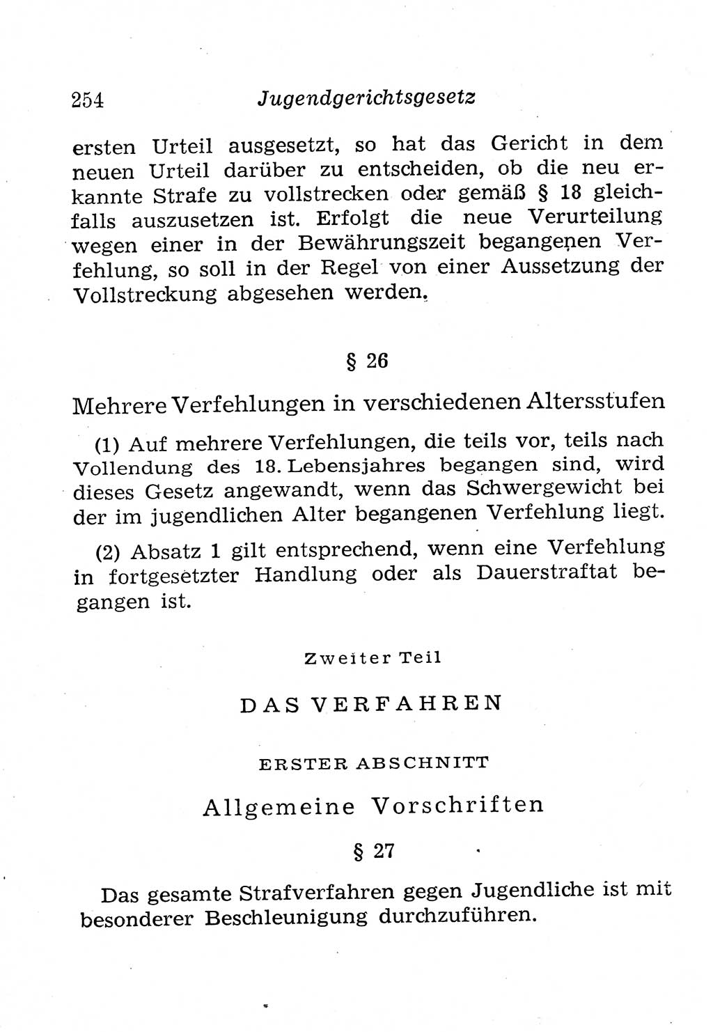 Strafprozeßordnung (StPO), Gerichtsverfassungsgesetz (GVG), Staatsanwaltsgesetz (StAG), Jugendgerichtsgesetz (JGG) und Strafregistergesetz (StRegG) [Deutsche Demokratische Republik (DDR)] 1958, Seite 254 (StPO GVG StAG JGG StRegG DDR 1958, S. 254)