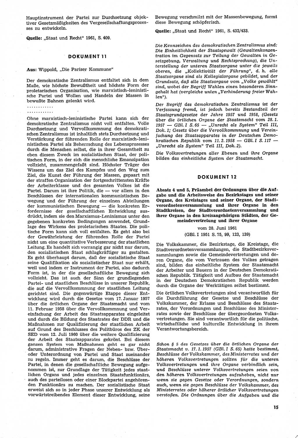 Unrecht als System, Dokumente über planmäßige Rechtsverletzungen in der Sowjetzone Deutschlands, zusammengestellt vom Untersuchungsausschuß Freiheitlicher Juristen (UFJ), Teil Ⅳ 1958-1961, herausgegeben vom Bundesministerium für gesamtdeutsche Fragen, Bonn und Berlin 1962, Seite 15 (Unr. Syst. 1958-1961, S. 15)