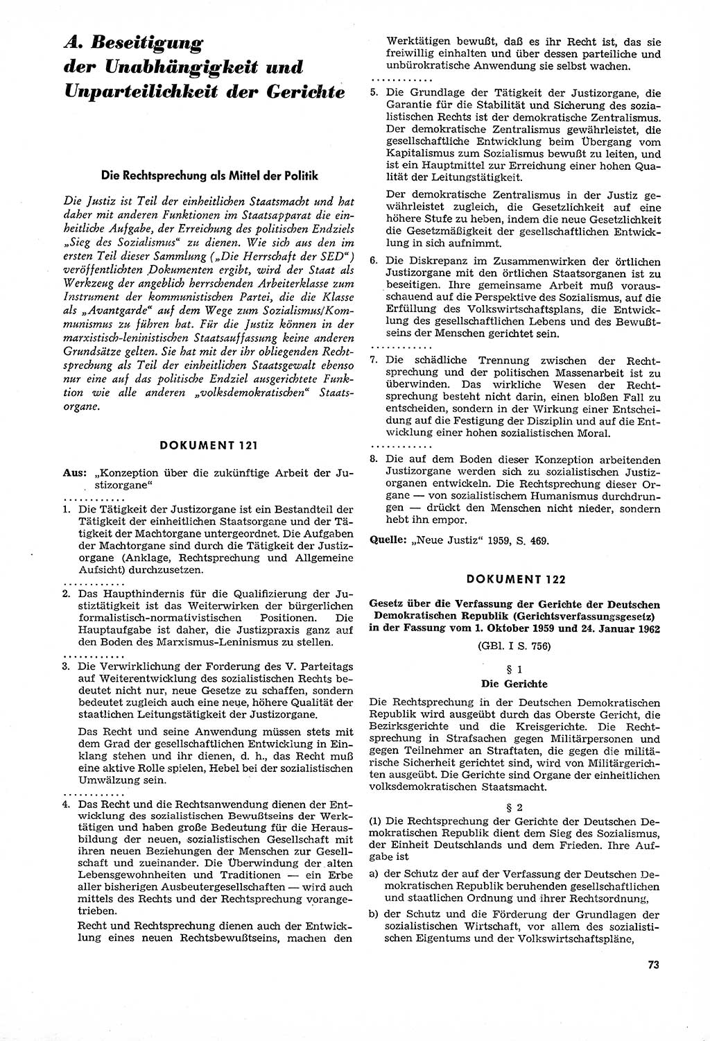 Unrecht als System, Dokumente über planmäßige Rechtsverletzungen in der Sowjetzone Deutschlands, zusammengestellt vom Untersuchungsausschuß Freiheitlicher Juristen (UFJ), Teil Ⅳ 1958-1961, herausgegeben vom Bundesministerium für gesamtdeutsche Fragen, Bonn und Berlin 1962, Seite 73 (Unr. Syst. 1958-1961, S. 73)