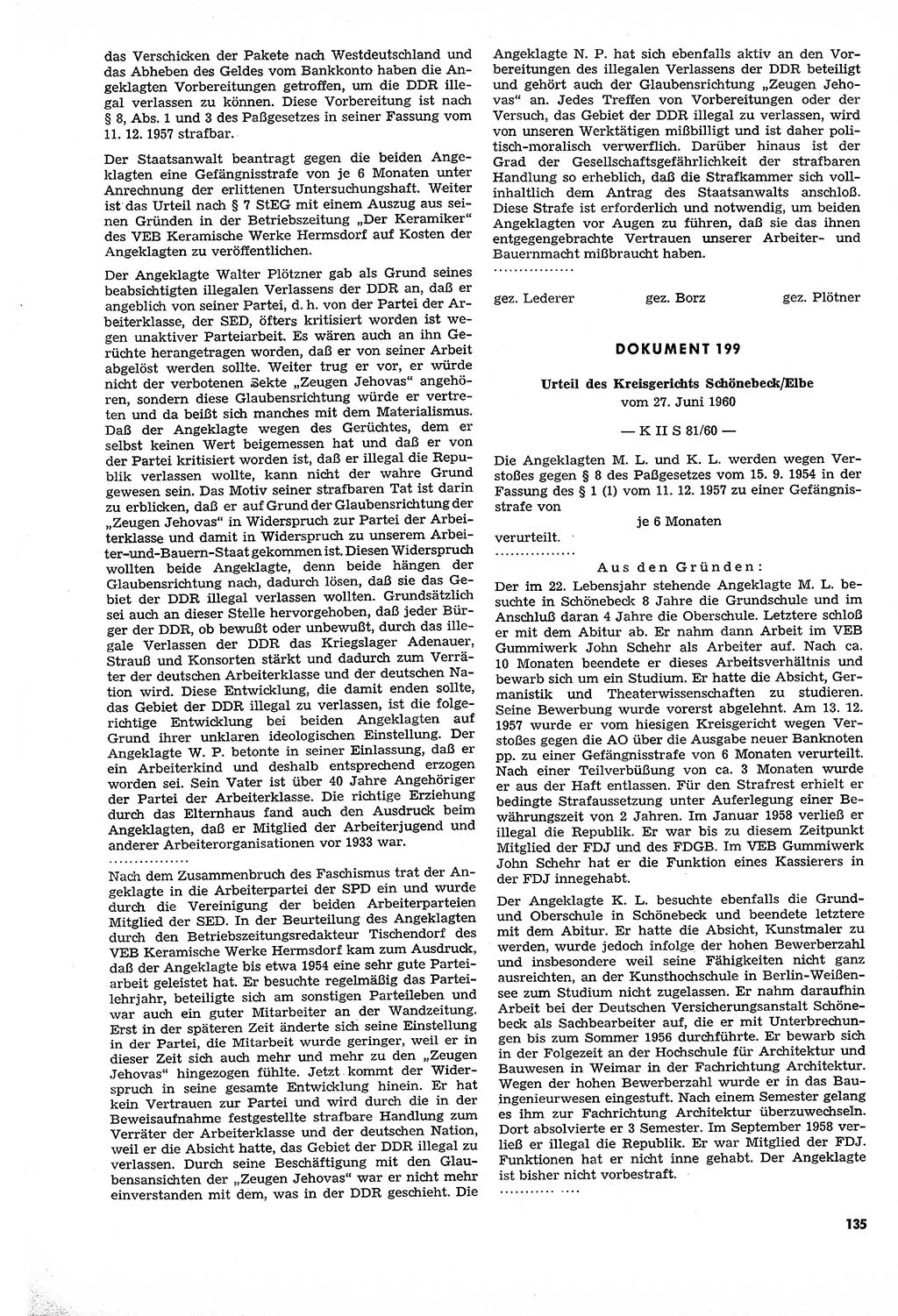 Unrecht als System, Dokumente über planmäßige Rechtsverletzungen in der Sowjetzone Deutschlands, zusammengestellt vom Untersuchungsausschuß Freiheitlicher Juristen (UFJ), Teil Ⅳ 1958-1961, herausgegeben vom Bundesministerium für gesamtdeutsche Fragen, Bonn und Berlin 1962, Seite 135 (Unr. Syst. 1958-1961, S. 135)