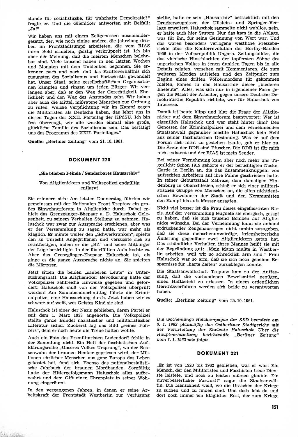 Unrecht als System, Dokumente über planmäßige Rechtsverletzungen in der Sowjetzone Deutschlands, zusammengestellt vom Untersuchungsausschuß Freiheitlicher Juristen (UFJ), Teil Ⅳ 1958-1961, herausgegeben vom Bundesministerium für gesamtdeutsche Fragen, Bonn und Berlin 1962, Seite 151 (Unr. Syst. 1958-1961, S. 151)