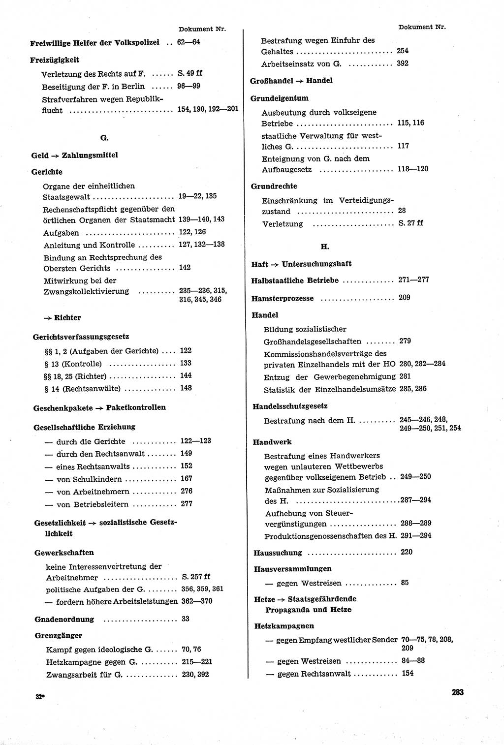 Unrecht als System, Dokumente über planmäßige Rechtsverletzungen in der Sowjetzone Deutschlands, zusammengestellt vom Untersuchungsausschuß Freiheitlicher Juristen (UFJ), Teil Ⅳ 1958-1961, herausgegeben vom Bundesministerium für gesamtdeutsche Fragen, Bonn und Berlin 1962, Seite 283 (Unr. Syst. 1958-1961, S. 283)