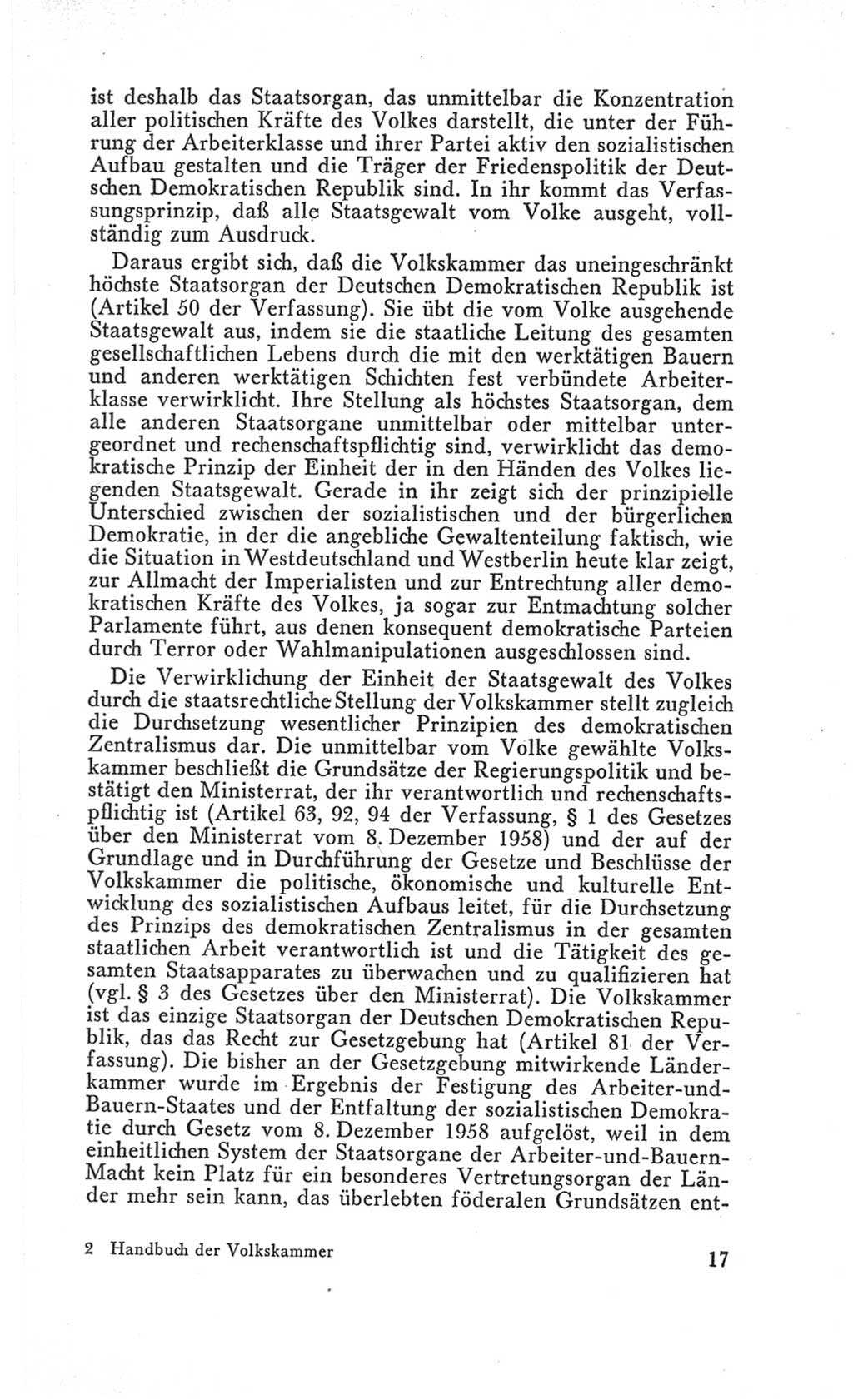Handbuch der Volkskammer (VK) der Deutschen Demokratischen Republik (DDR), 3. Wahlperiode 1958-1963, Seite 17 (Hdb. VK. DDR 3. WP. 1958-1963, S. 17)