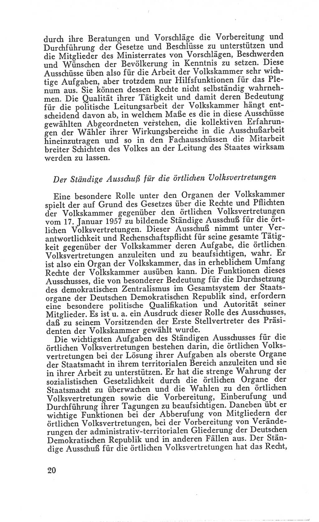 Handbuch der Volkskammer (VK) der Deutschen Demokratischen Republik (DDR), 3. Wahlperiode 1958-1963, Seite 20 (Hdb. VK. DDR 3. WP. 1958-1963, S. 20)