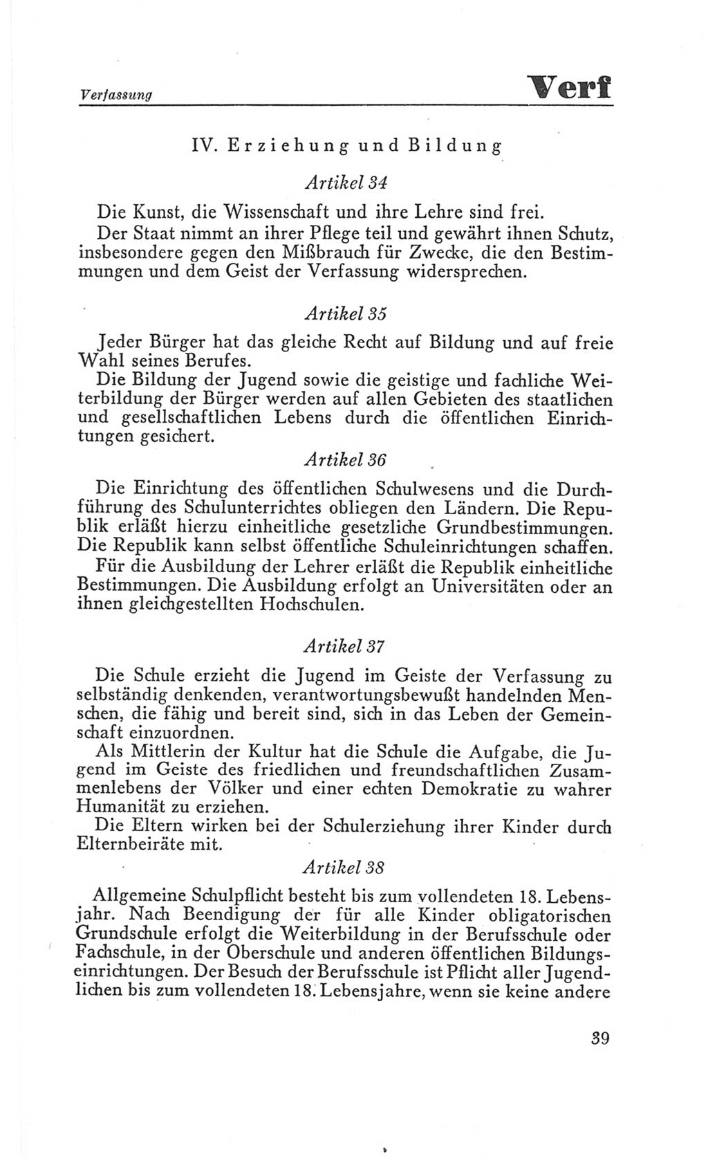 Handbuch der Volkskammer (VK) der Deutschen Demokratischen Republik (DDR), 3. Wahlperiode 1958-1963, Seite 39 (Hdb. VK. DDR 3. WP. 1958-1963, S. 39)