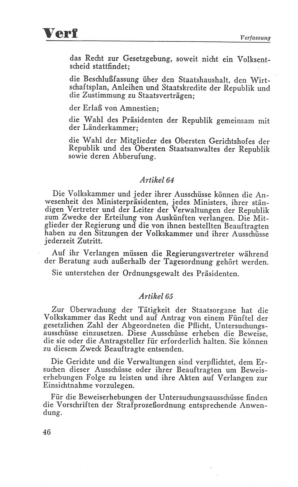 Handbuch der Volkskammer (VK) der Deutschen Demokratischen Republik (DDR), 3. Wahlperiode 1958-1963, Seite 46 (Hdb. VK. DDR 3. WP. 1958-1963, S. 46)