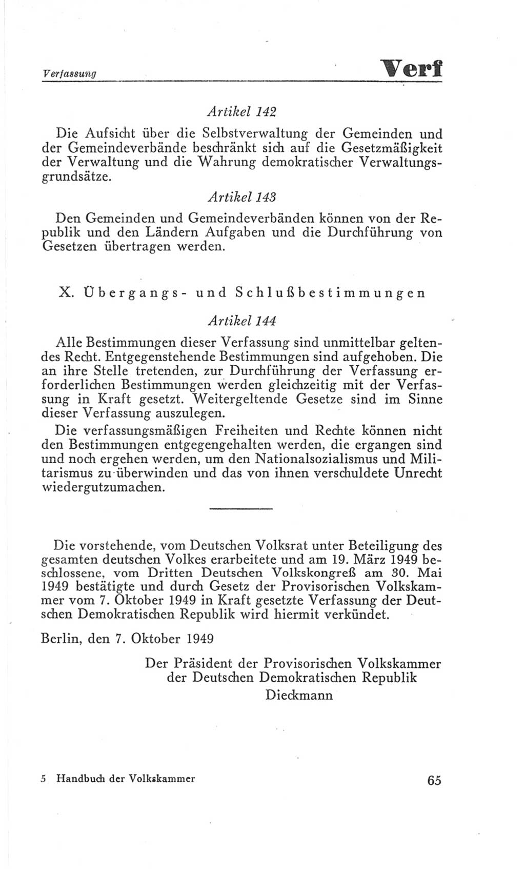 Handbuch der Volkskammer (VK) der Deutschen Demokratischen Republik (DDR), 3. Wahlperiode 1958-1963, Seite 65 (Hdb. VK. DDR 3. WP. 1958-1963, S. 65)