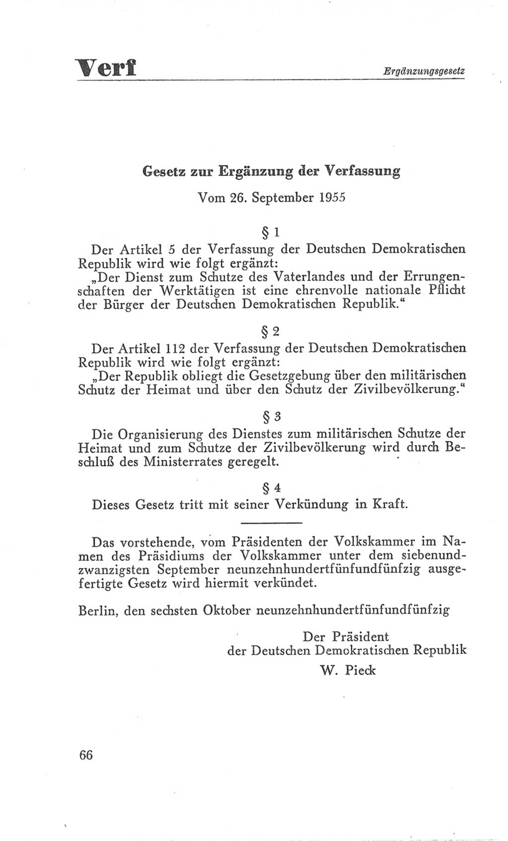 Handbuch der Volkskammer (VK) der Deutschen Demokratischen Republik (DDR), 3. Wahlperiode 1958-1963, Seite 66 (Hdb. VK. DDR 3. WP. 1958-1963, S. 66)