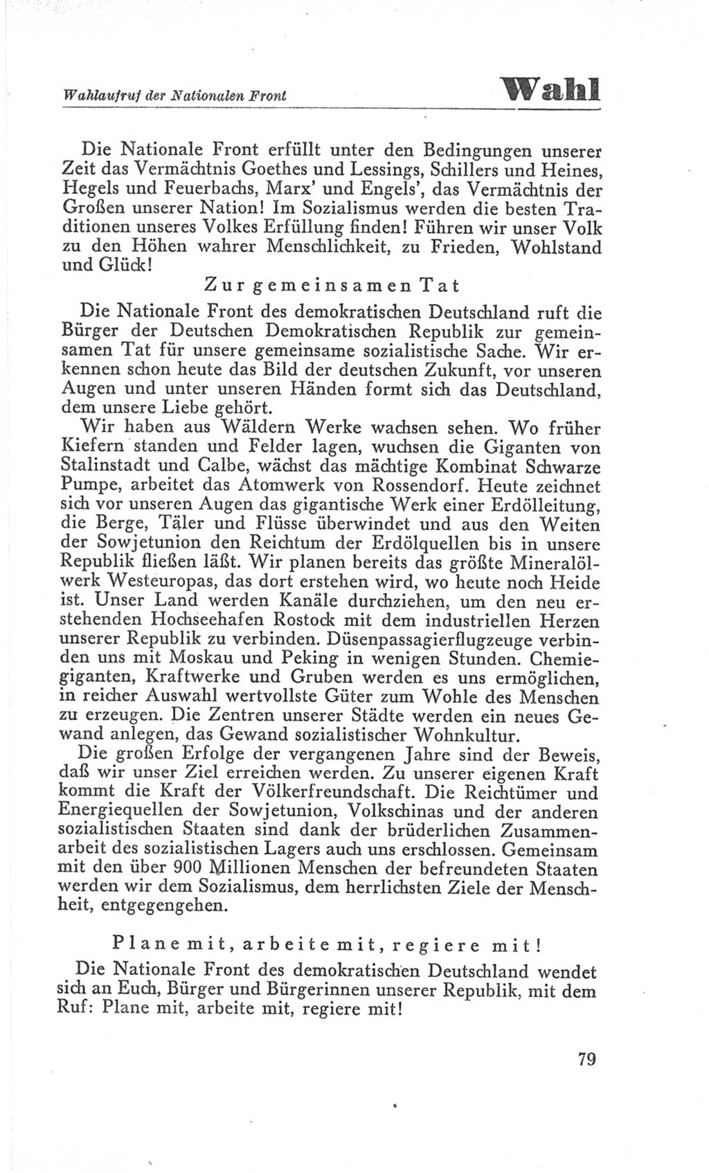 Handbuch der Volkskammer (VK) der Deutschen Demokratischen Republik (DDR), 3. Wahlperiode 1958-1963, Seite 79 (Hdb. VK. DDR 3. WP. 1958-1963, S. 79)