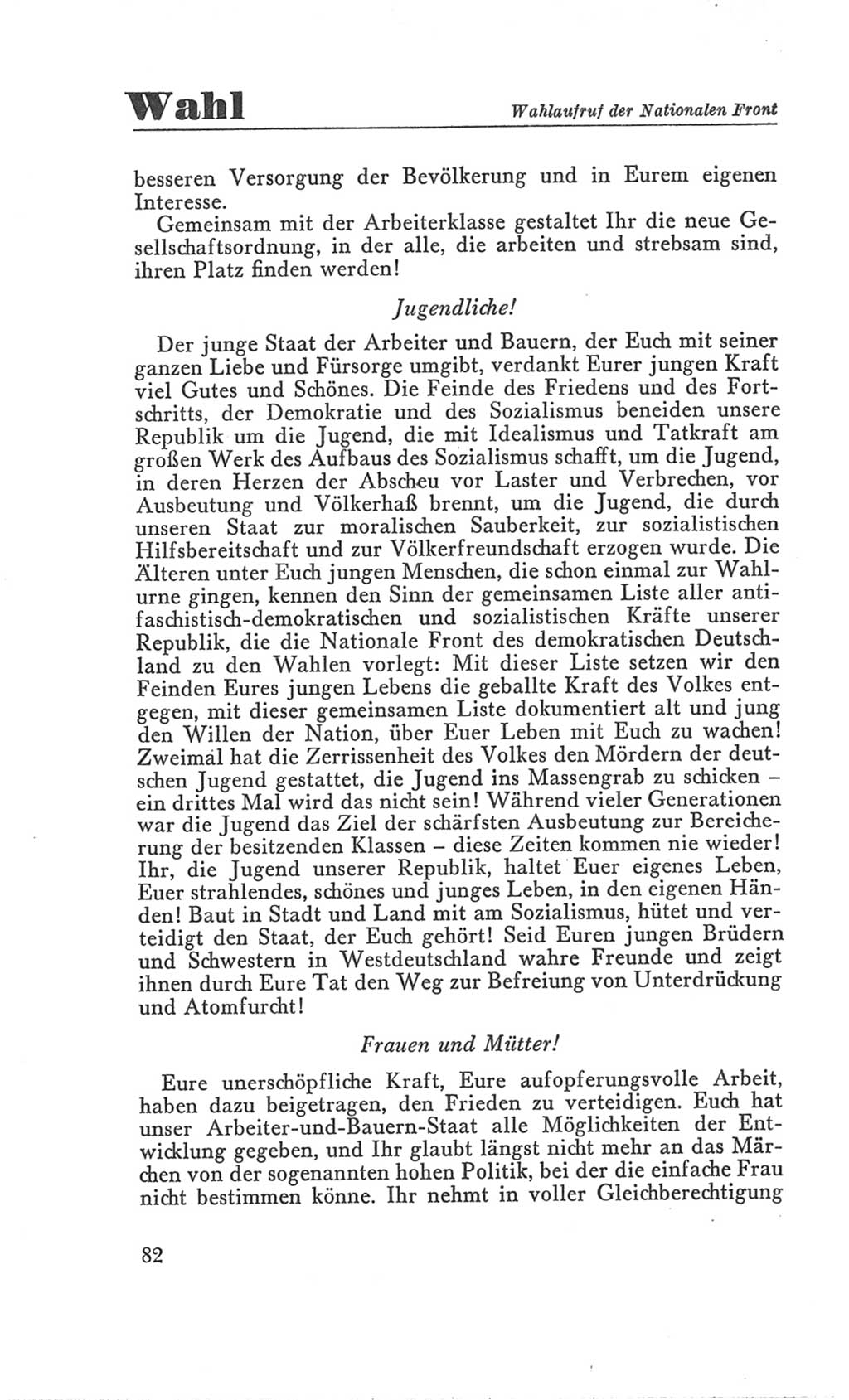 Handbuch der Volkskammer (VK) der Deutschen Demokratischen Republik (DDR), 3. Wahlperiode 1958-1963, Seite 82 (Hdb. VK. DDR 3. WP. 1958-1963, S. 82)