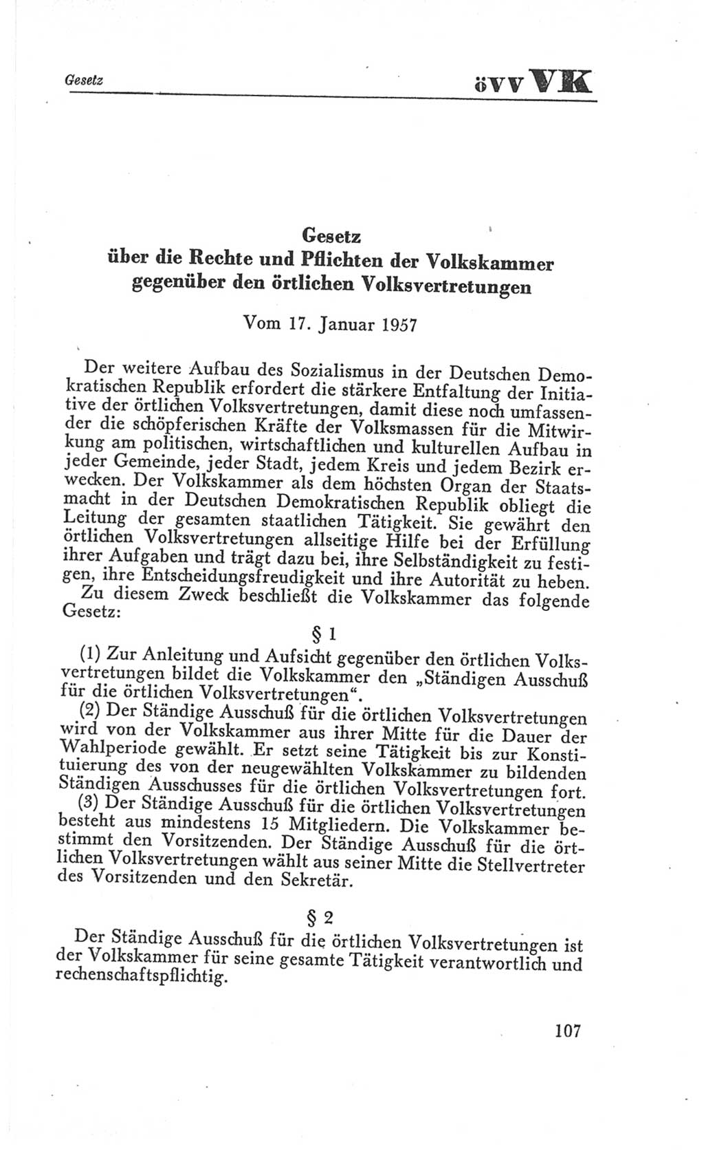 Handbuch der Volkskammer (VK) der Deutschen Demokratischen Republik (DDR), 3. Wahlperiode 1958-1963, Seite 107 (Hdb. VK. DDR 3. WP. 1958-1963, S. 107)
