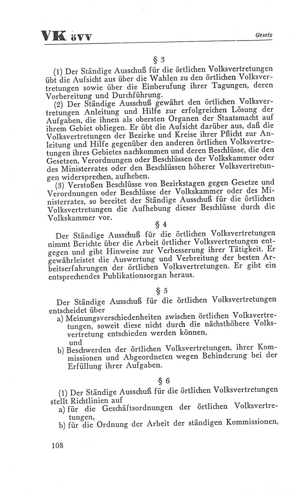 Handbuch der Volkskammer (VK) der Deutschen Demokratischen Republik (DDR), 3. Wahlperiode 1958-1963, Seite 108 (Hdb. VK. DDR 3. WP. 1958-1963, S. 108)