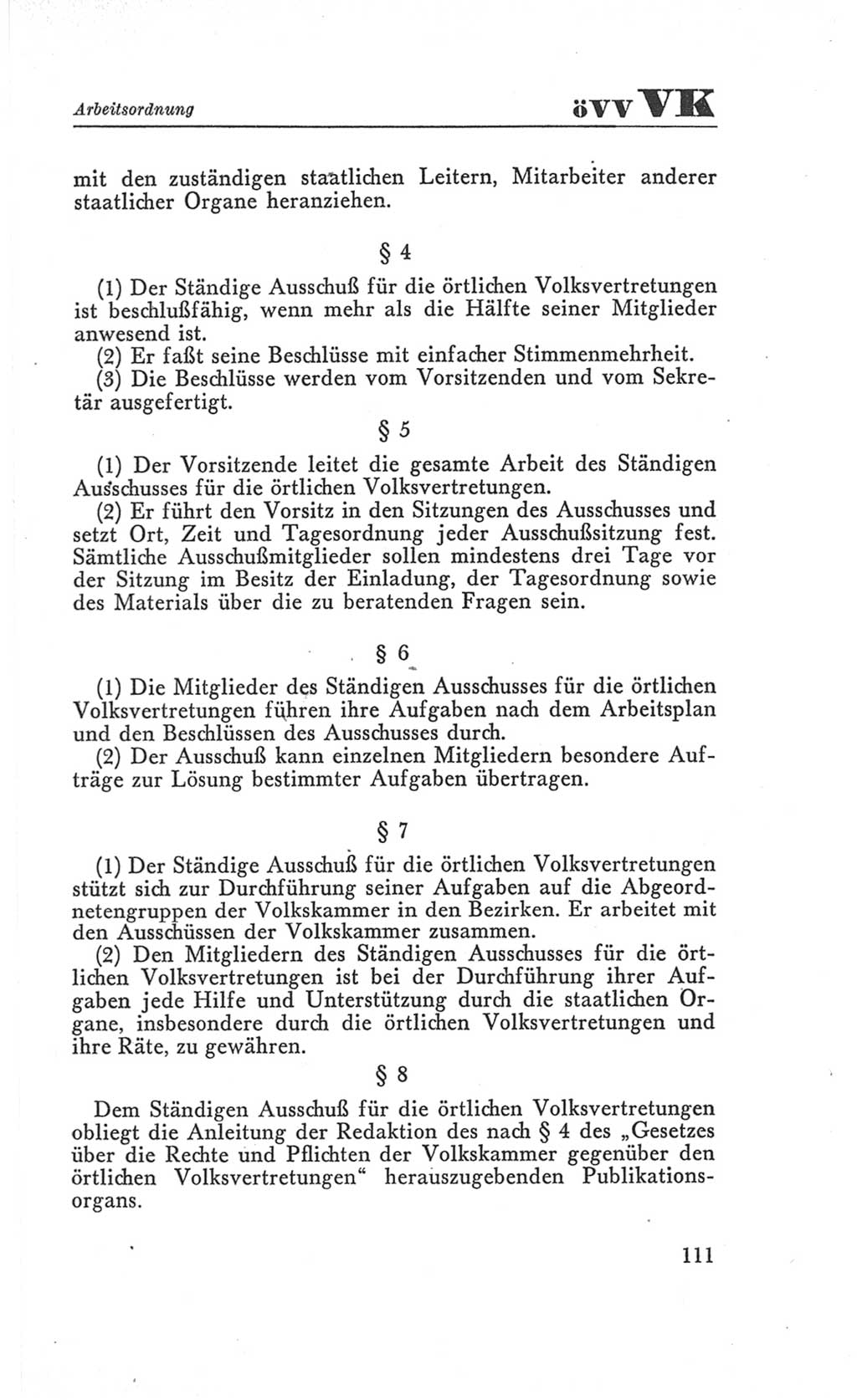Handbuch der Volkskammer (VK) der Deutschen Demokratischen Republik (DDR), 3. Wahlperiode 1958-1963, Seite 111 (Hdb. VK. DDR 3. WP. 1958-1963, S. 111)