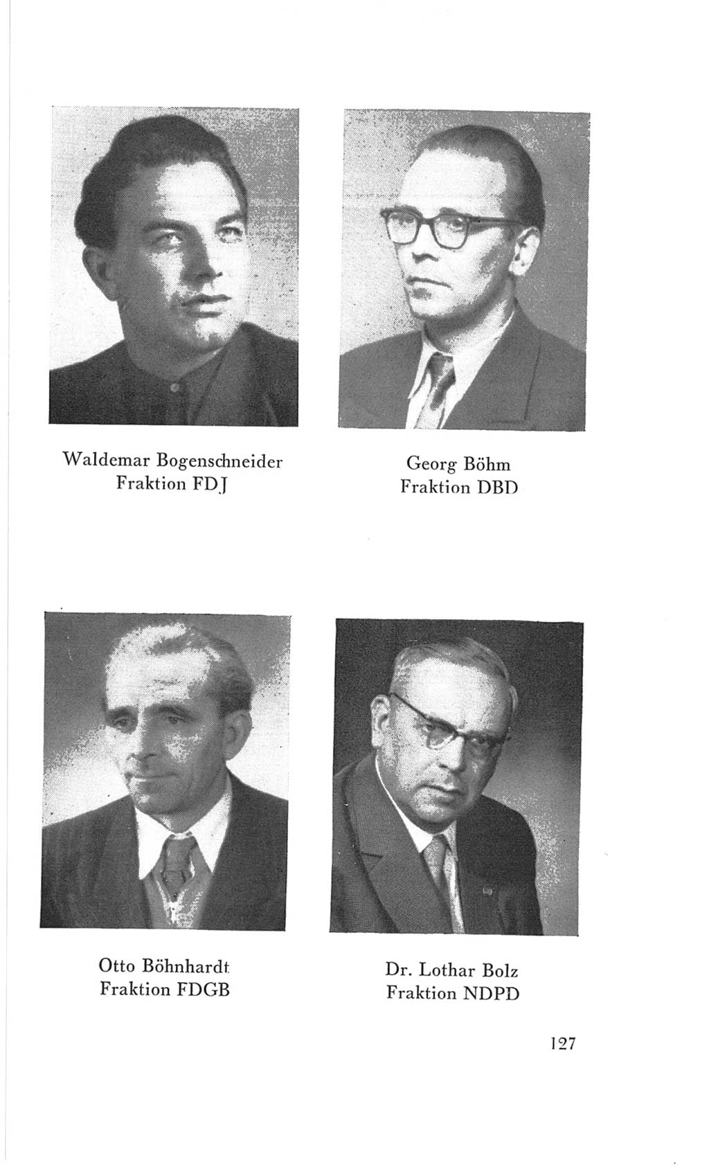 Handbuch der Volkskammer (VK) der Deutschen Demokratischen Republik (DDR), 3. Wahlperiode 1958-1963, Seite 127 (Hdb. VK. DDR 3. WP. 1958-1963, S. 127)