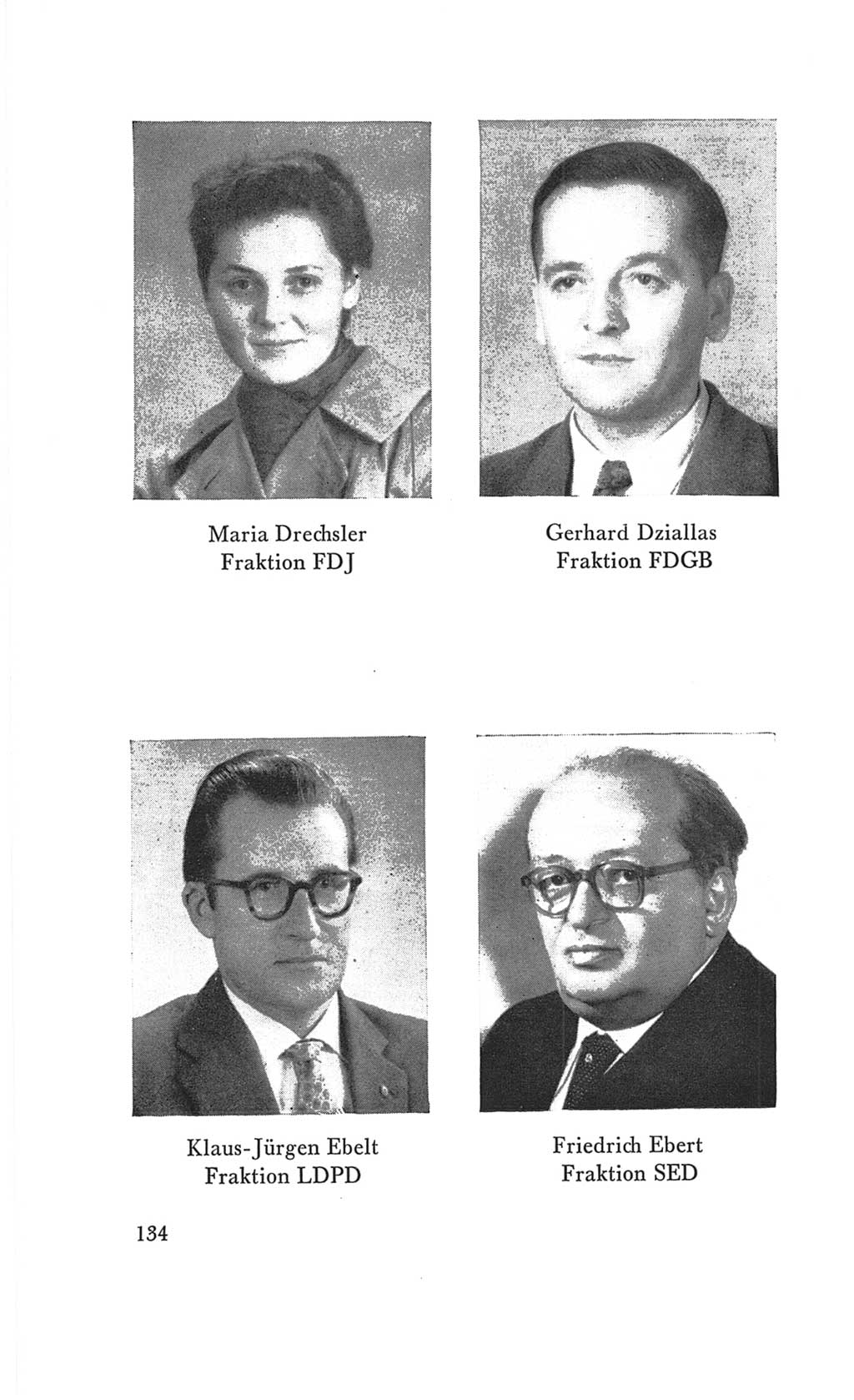 Handbuch der Volkskammer (VK) der Deutschen Demokratischen Republik (DDR), 3. Wahlperiode 1958-1963, Seite 134 (Hdb. VK. DDR 3. WP. 1958-1963, S. 134)
