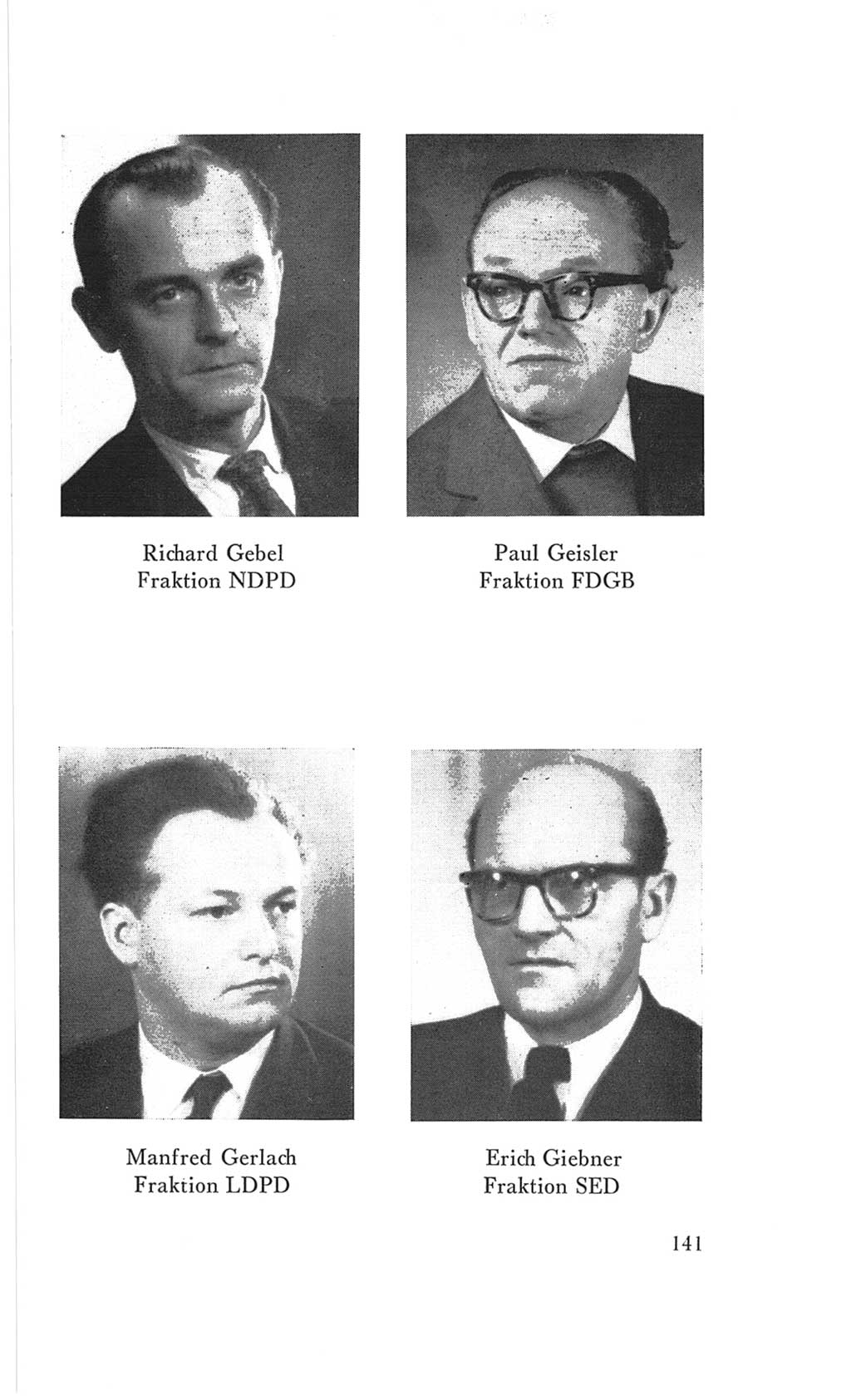 Handbuch der Volkskammer (VK) der Deutschen Demokratischen Republik (DDR), 3. Wahlperiode 1958-1963, Seite 141 (Hdb. VK. DDR 3. WP. 1958-1963, S. 141)