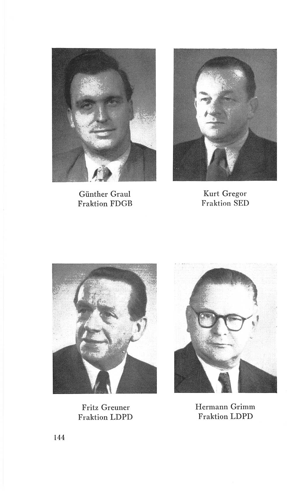 Handbuch der Volkskammer (VK) der Deutschen Demokratischen Republik (DDR), 3. Wahlperiode 1958-1963, Seite 144 (Hdb. VK. DDR 3. WP. 1958-1963, S. 144)