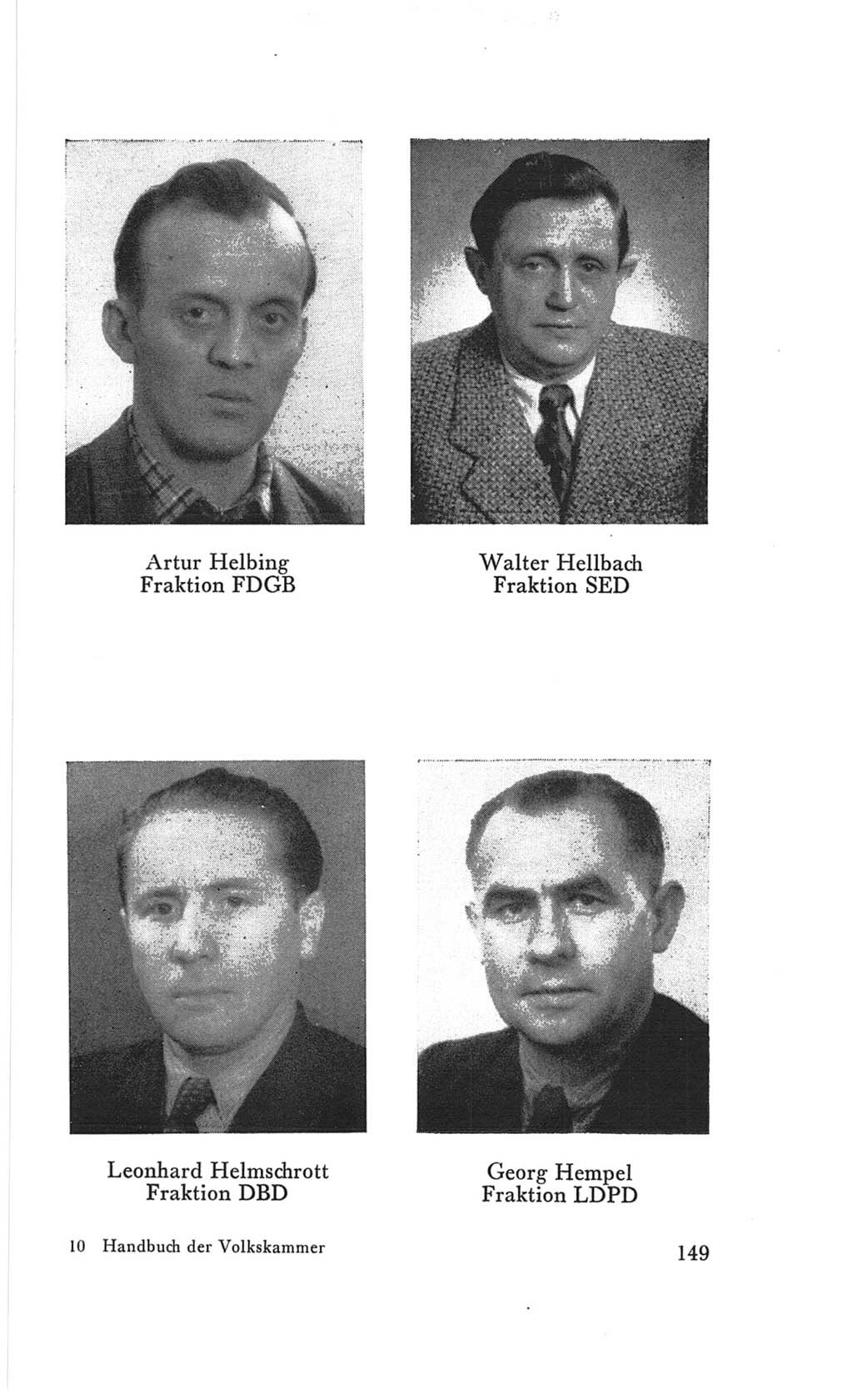 Handbuch der Volkskammer (VK) der Deutschen Demokratischen Republik (DDR), 3. Wahlperiode 1958-1963, Seite 149 (Hdb. VK. DDR 3. WP. 1958-1963, S. 149)