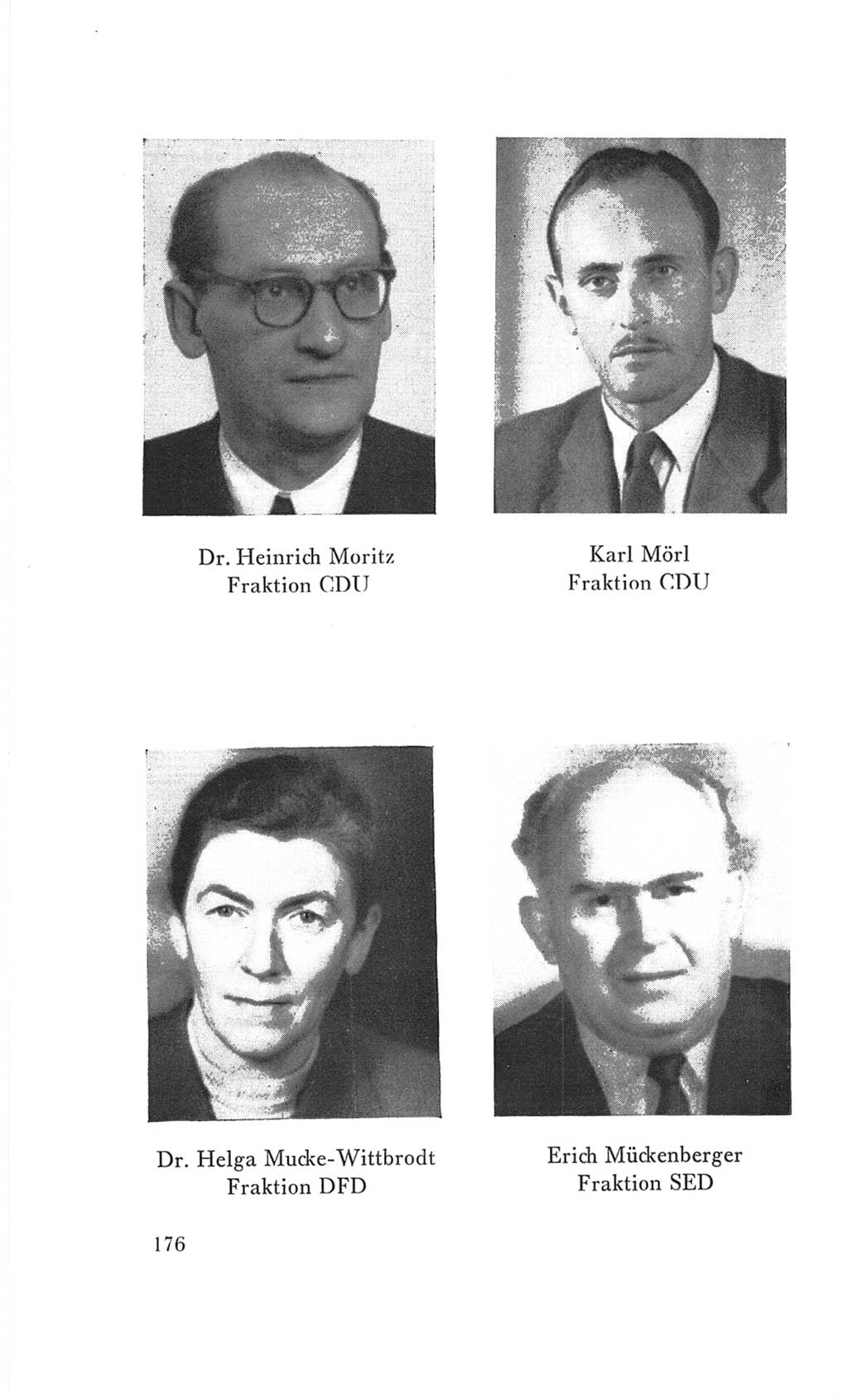 Handbuch der Volkskammer (VK) der Deutschen Demokratischen Republik (DDR), 3. Wahlperiode 1958-1963, Seite 176 (Hdb. VK. DDR 3. WP. 1958-1963, S. 176)