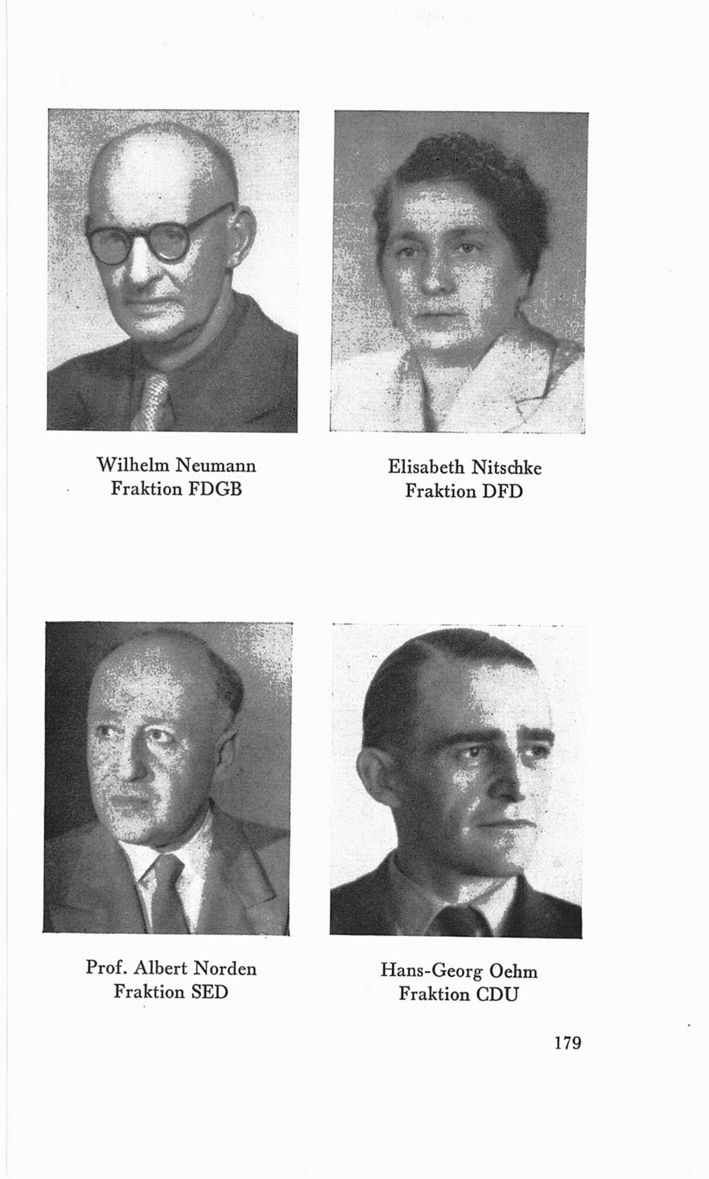 Handbuch der Volkskammer (VK) der Deutschen Demokratischen Republik (DDR), 3. Wahlperiode 1958-1963, Seite 179 (Hdb. VK. DDR 3. WP. 1958-1963, S. 179)