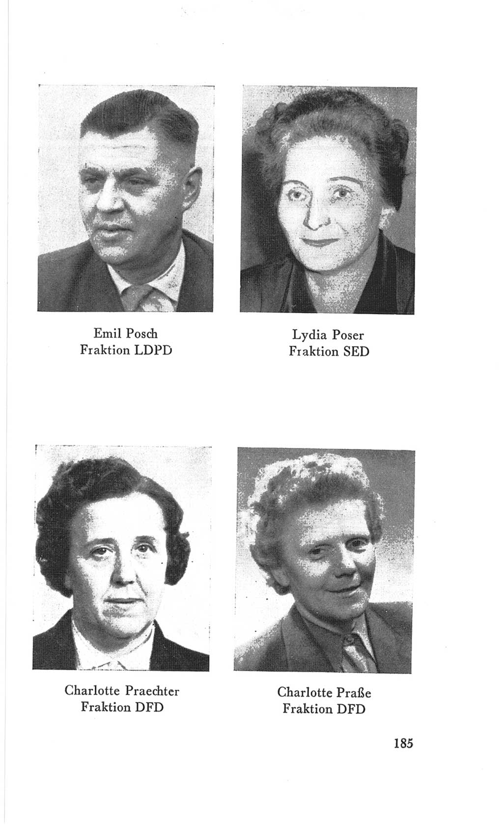 Handbuch der Volkskammer (VK) der Deutschen Demokratischen Republik (DDR), 3. Wahlperiode 1958-1963, Seite 185 (Hdb. VK. DDR 3. WP. 1958-1963, S. 185)