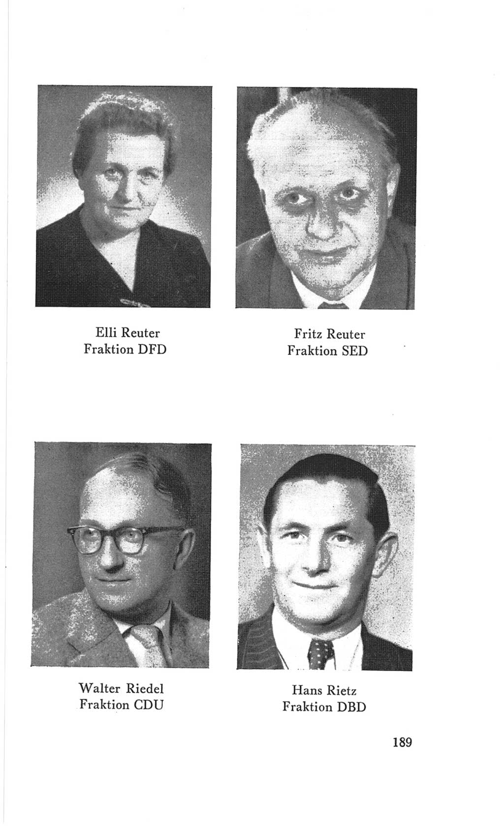 Handbuch der Volkskammer (VK) der Deutschen Demokratischen Republik (DDR), 3. Wahlperiode 1958-1963, Seite 189 (Hdb. VK. DDR 3. WP. 1958-1963, S. 189)