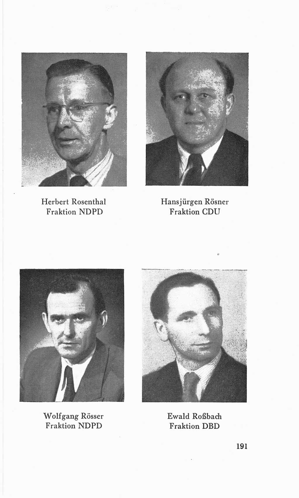 Handbuch der Volkskammer (VK) der Deutschen Demokratischen Republik (DDR), 3. Wahlperiode 1958-1963, Seite 191 (Hdb. VK. DDR 3. WP. 1958-1963, S. 191)