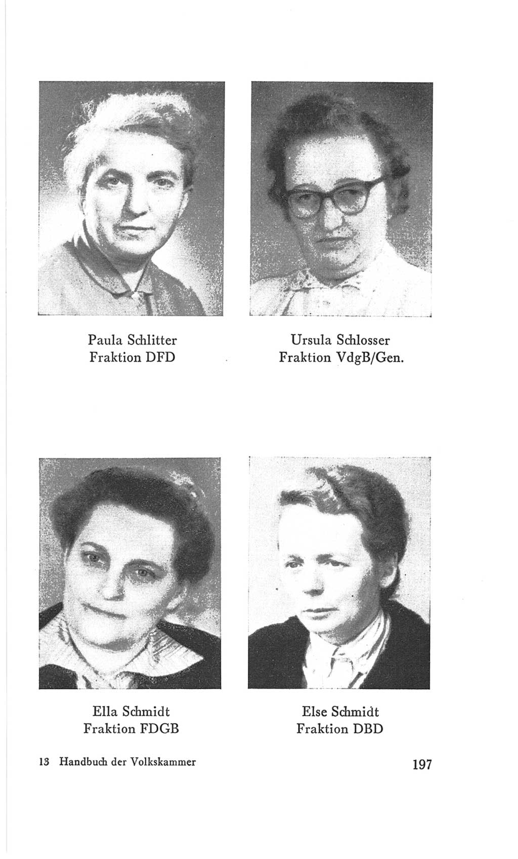 Handbuch der Volkskammer (VK) der Deutschen Demokratischen Republik (DDR), 3. Wahlperiode 1958-1963, Seite 197 (Hdb. VK. DDR 3. WP. 1958-1963, S. 197)
