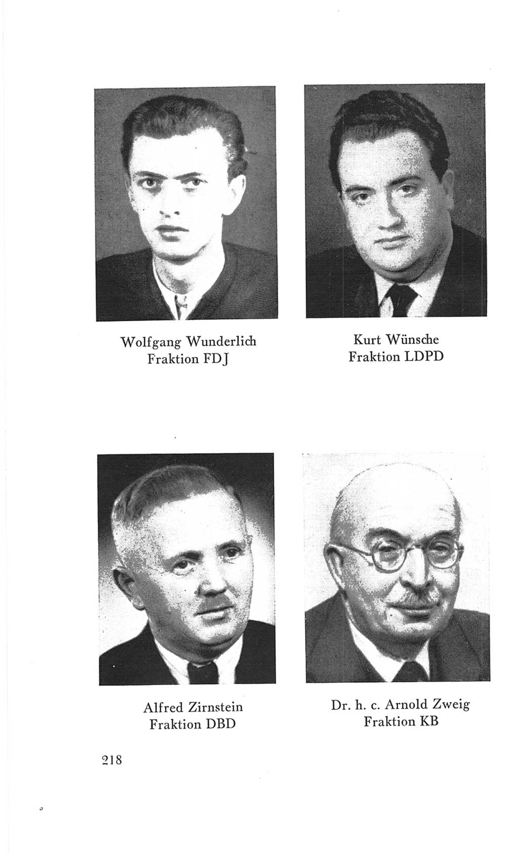 Handbuch der Volkskammer (VK) der Deutschen Demokratischen Republik (DDR), 3. Wahlperiode 1958-1963, Seite 218 (Hdb. VK. DDR 3. WP. 1958-1963, S. 218)