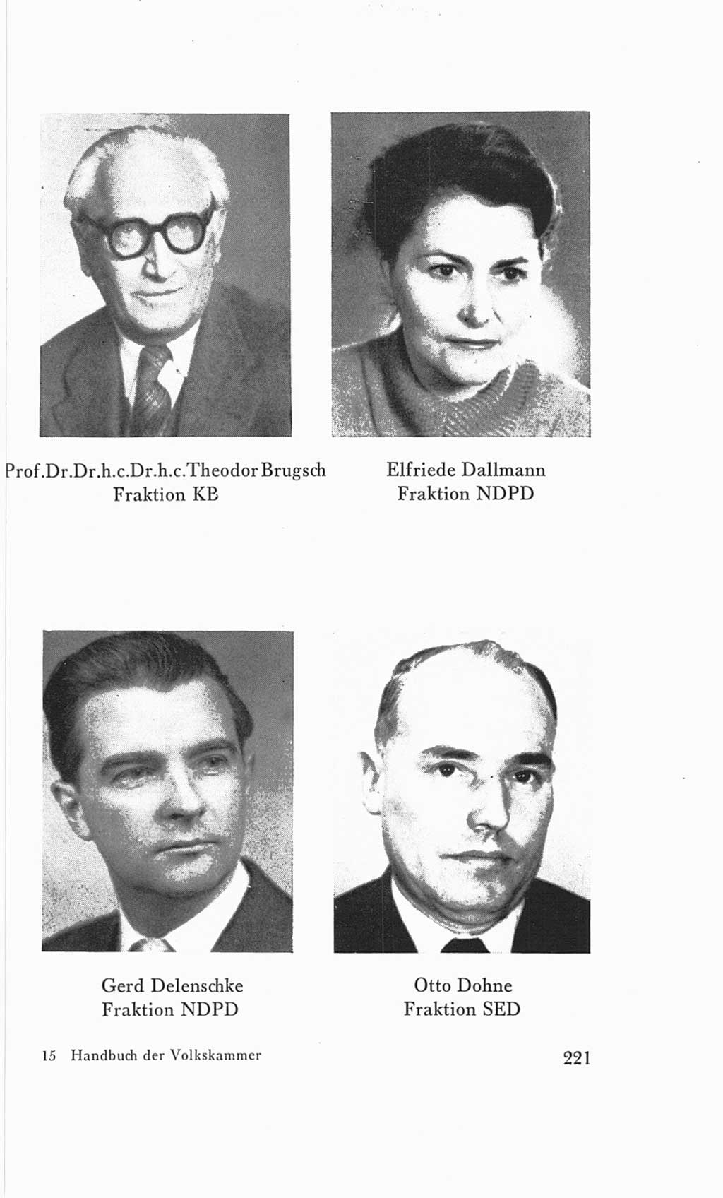 Handbuch der Volkskammer (VK) der Deutschen Demokratischen Republik (DDR), 3. Wahlperiode 1958-1963, Seite 221 (Hdb. VK. DDR 3. WP. 1958-1963, S. 221)