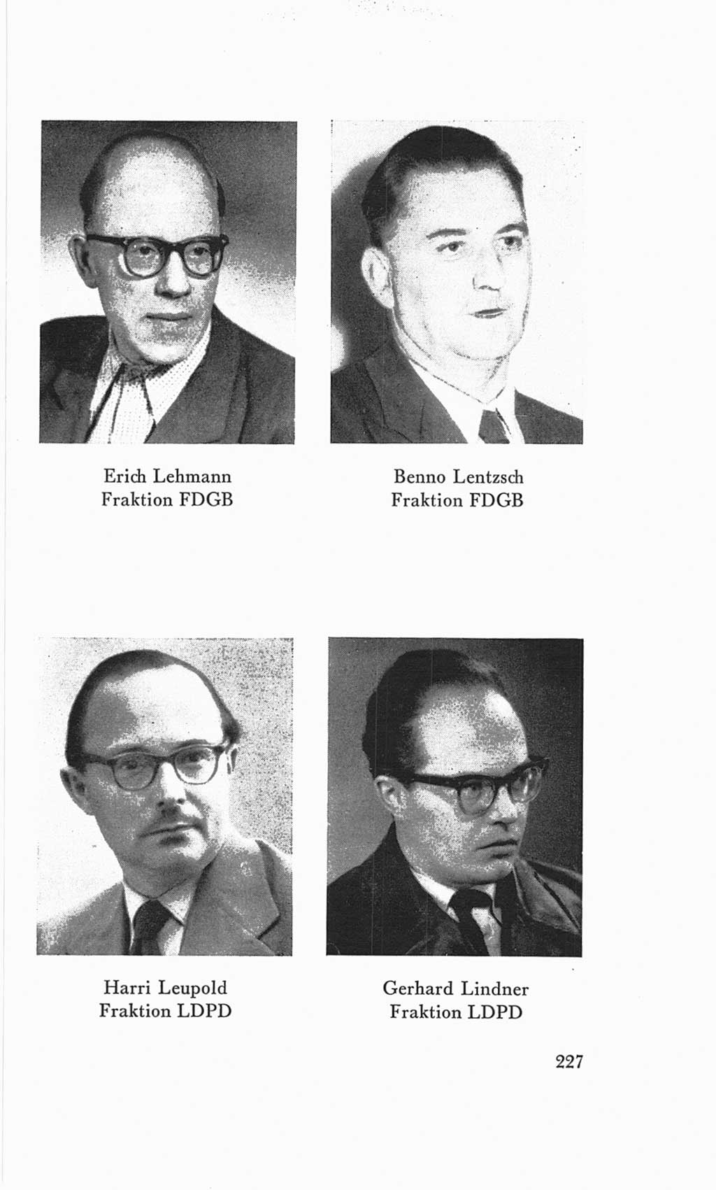Handbuch der Volkskammer (VK) der Deutschen Demokratischen Republik (DDR), 3. Wahlperiode 1958-1963, Seite 227 (Hdb. VK. DDR 3. WP. 1958-1963, S. 227)