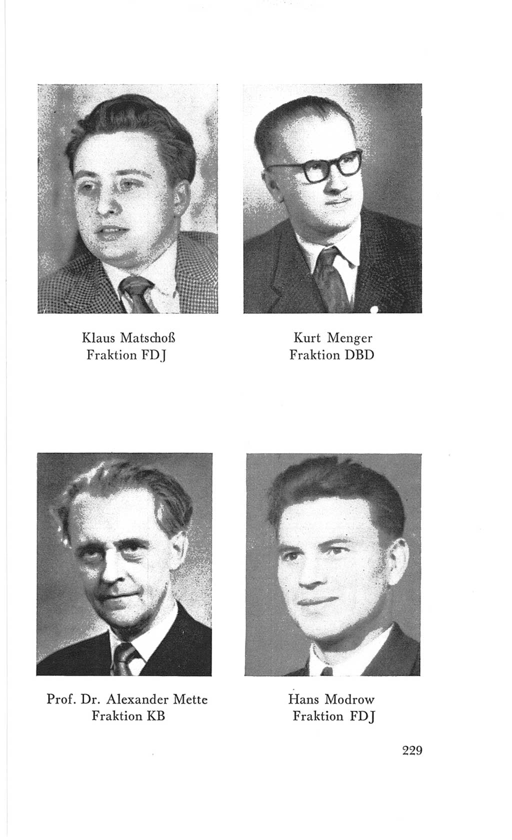 Handbuch der Volkskammer (VK) der Deutschen Demokratischen Republik (DDR), 3. Wahlperiode 1958-1963, Seite 229 (Hdb. VK. DDR 3. WP. 1958-1963, S. 229)